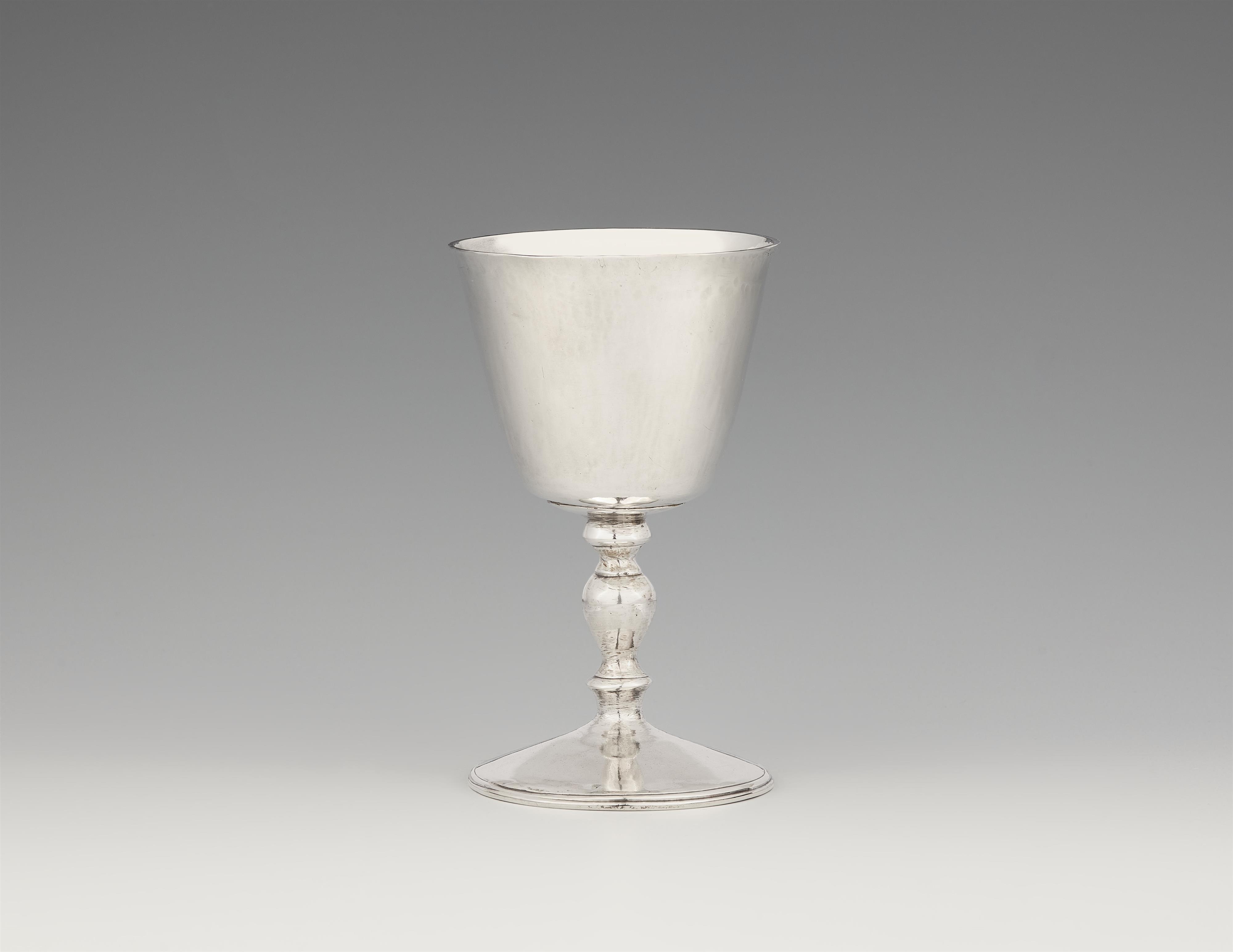 A Charles I silver wine goblet - image-1