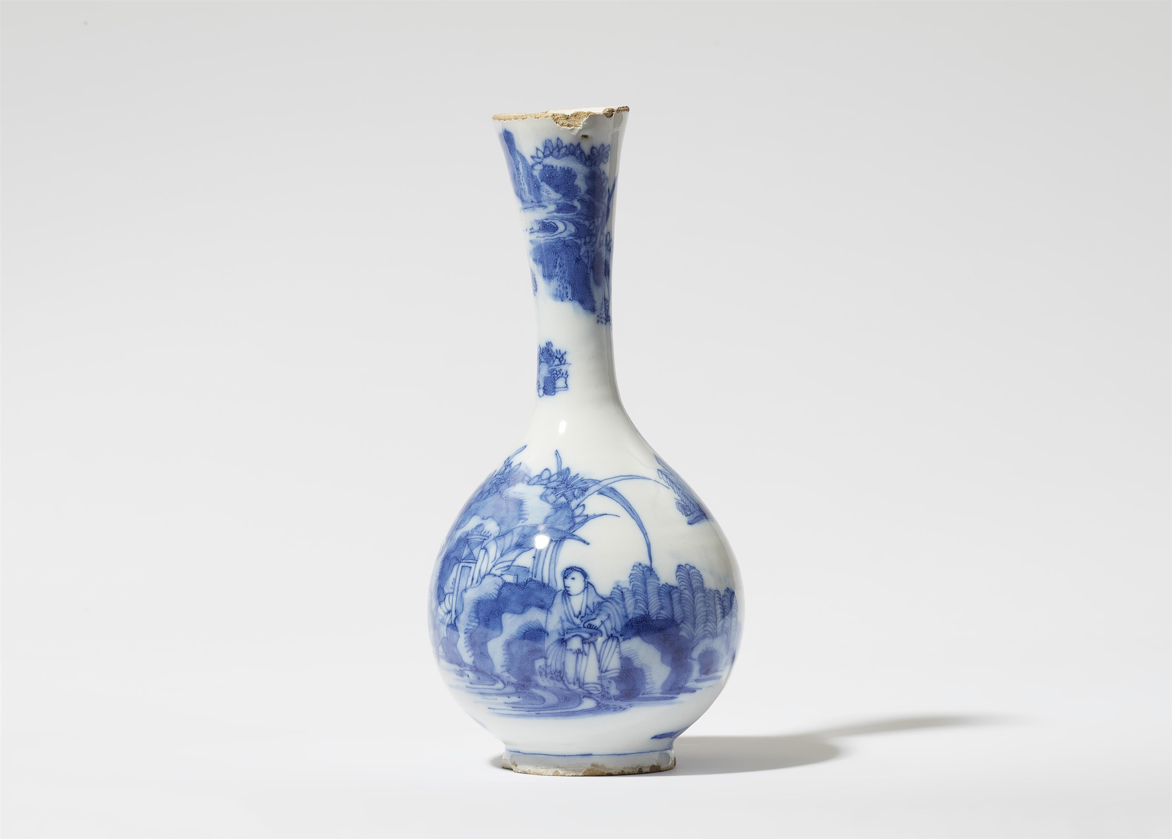 A small faience vase with Chinoiserie decor - image-2