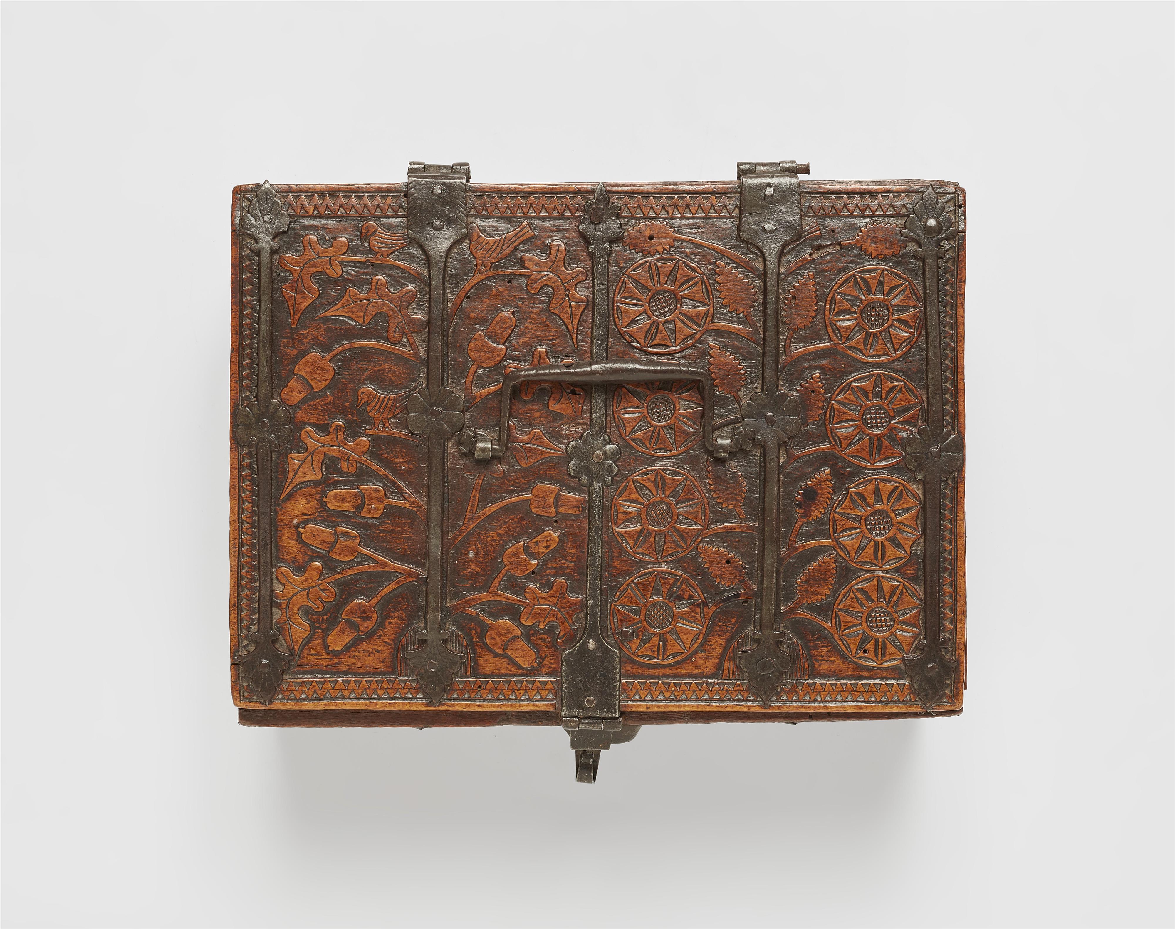 An upper Rhenish carved wooden casket - image-4