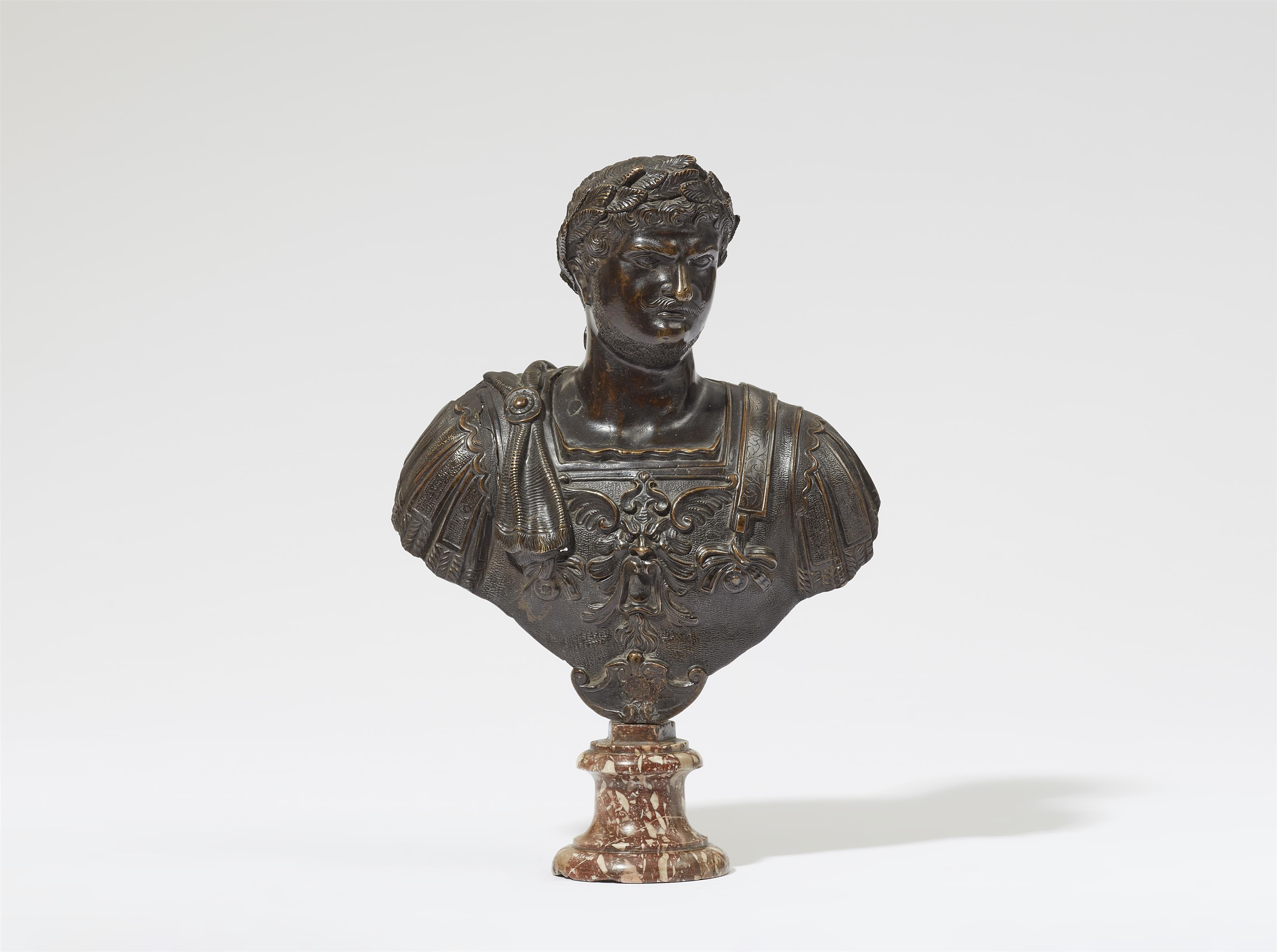 A bronze bust of a Roman Emperor (Hadrian?) - image-1