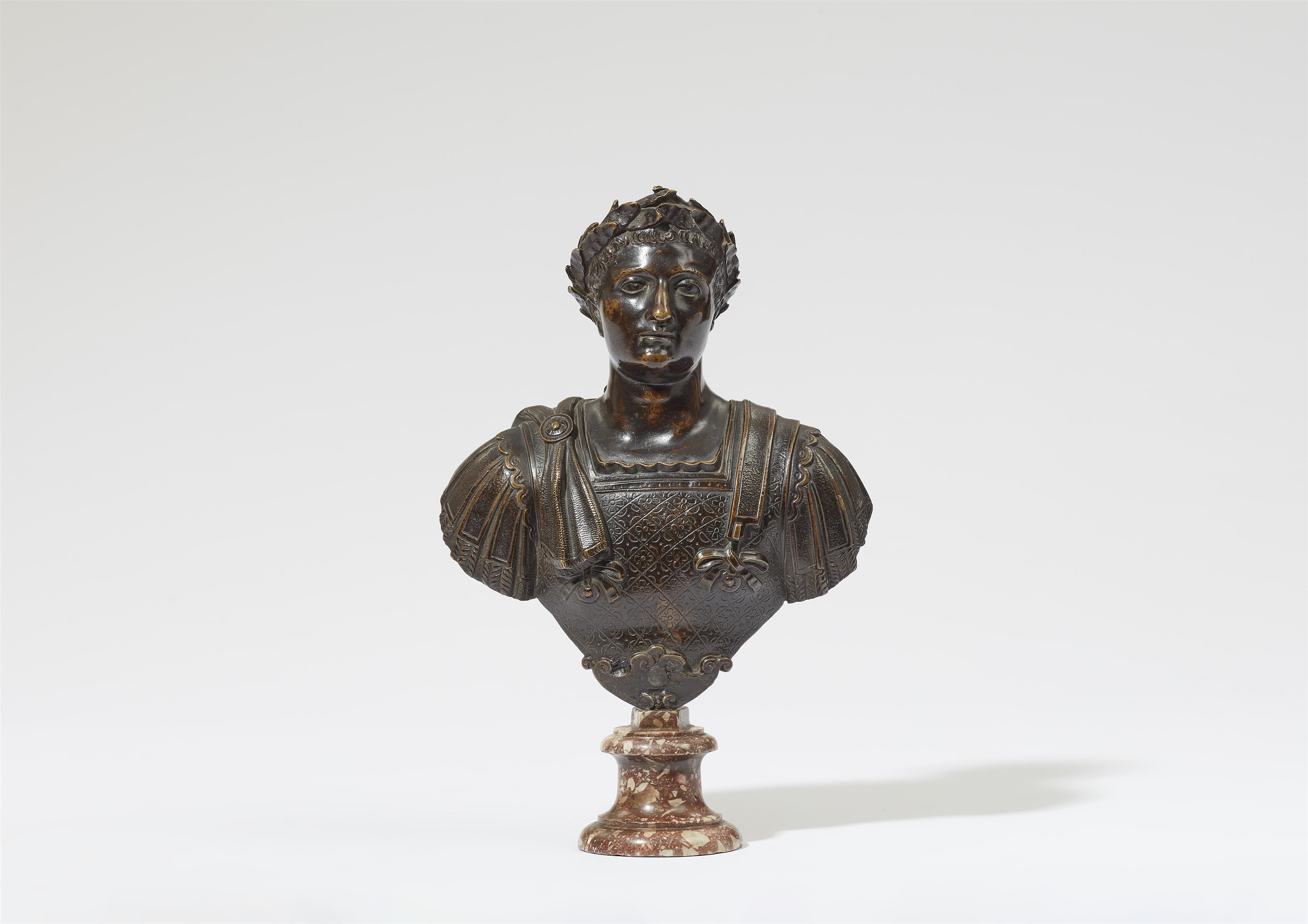 A bronze bust of a Roman Emperor - image-1