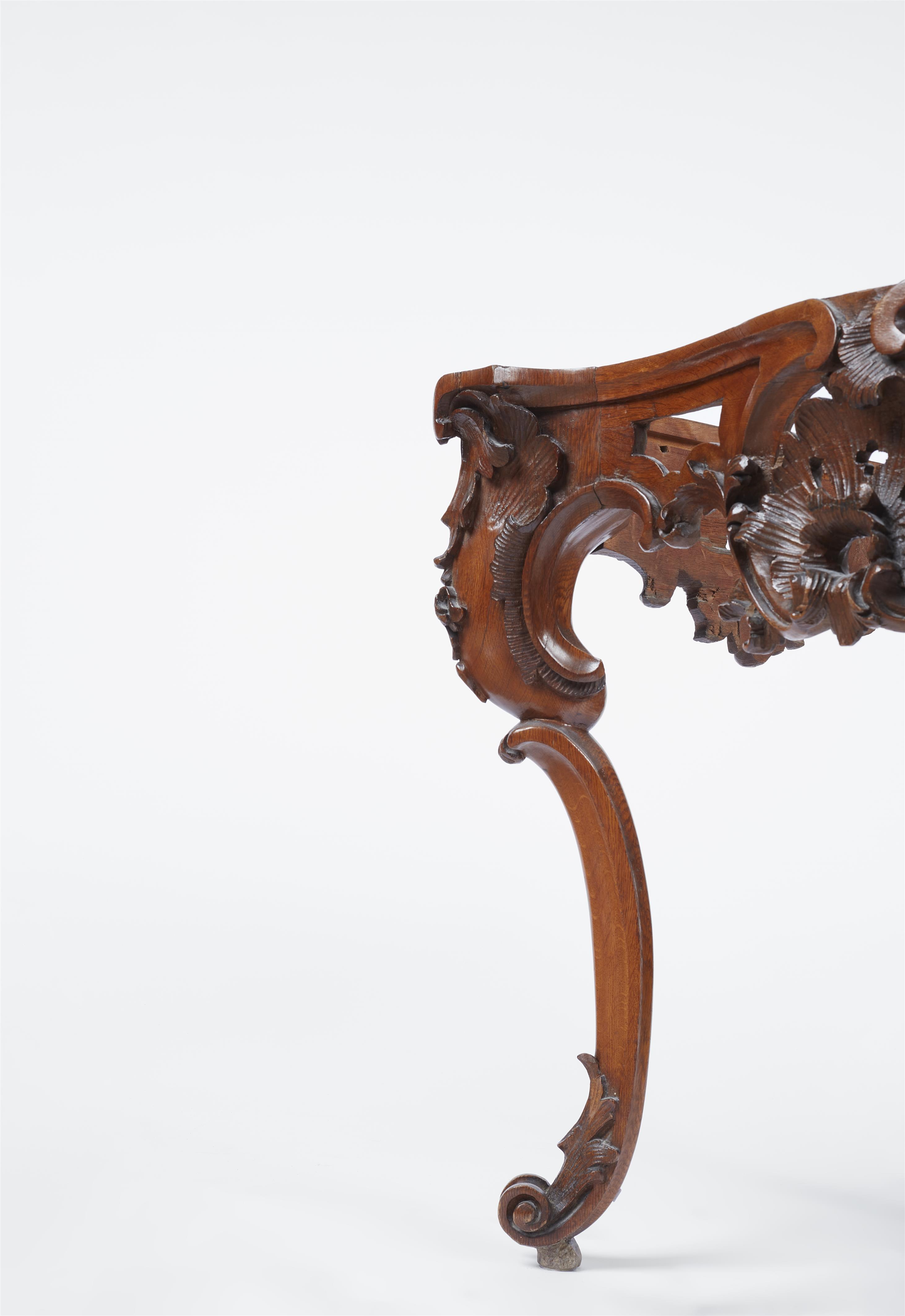 A German carved oak console table - image-2