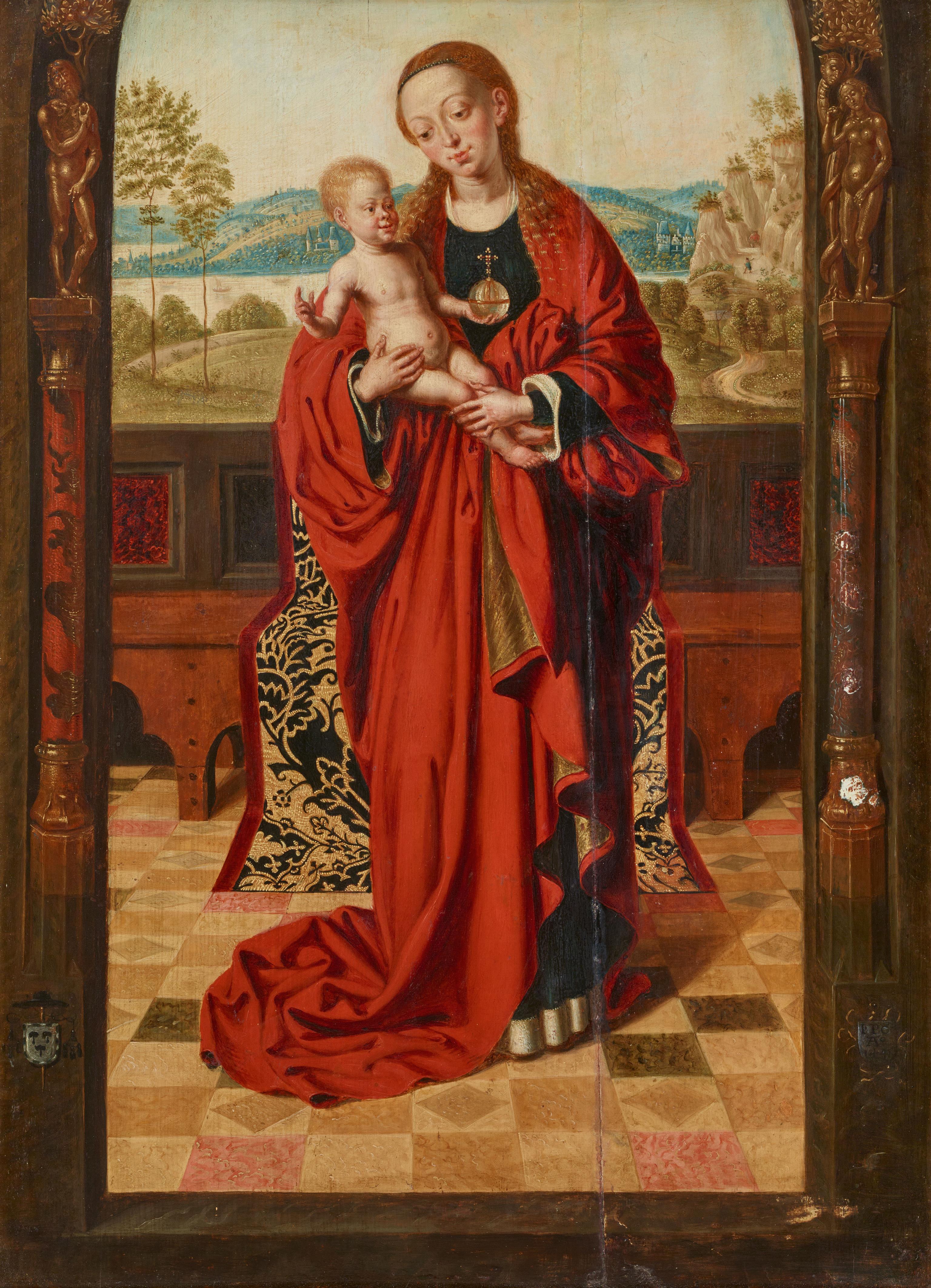 Petrus Christus, Nachfolge - Madonna mit Kind unter einem Bogen - image-1