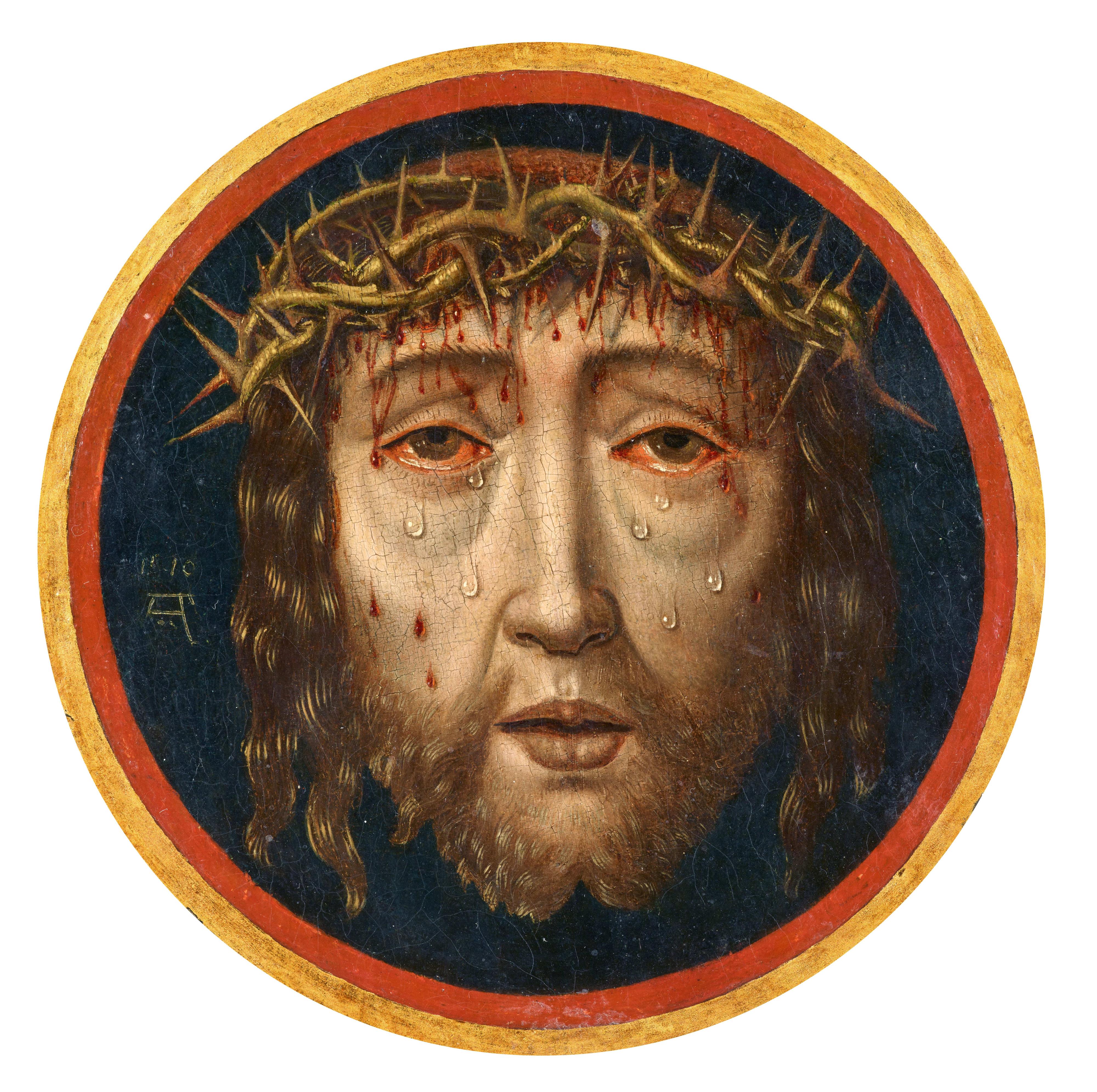 Albrecht Bouts, circle of - Face of Christ with the Crown of Thorns - image-1