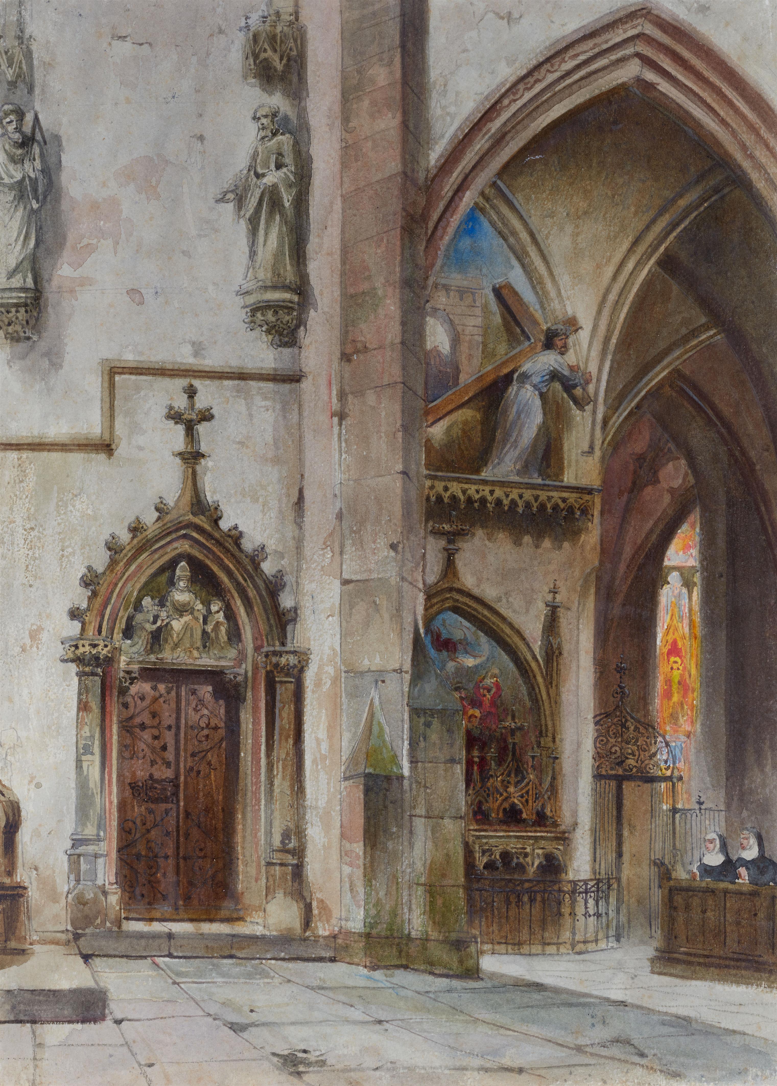 Robert Stieler - Interior of the Cathedral of Thann in Alsace - image-1