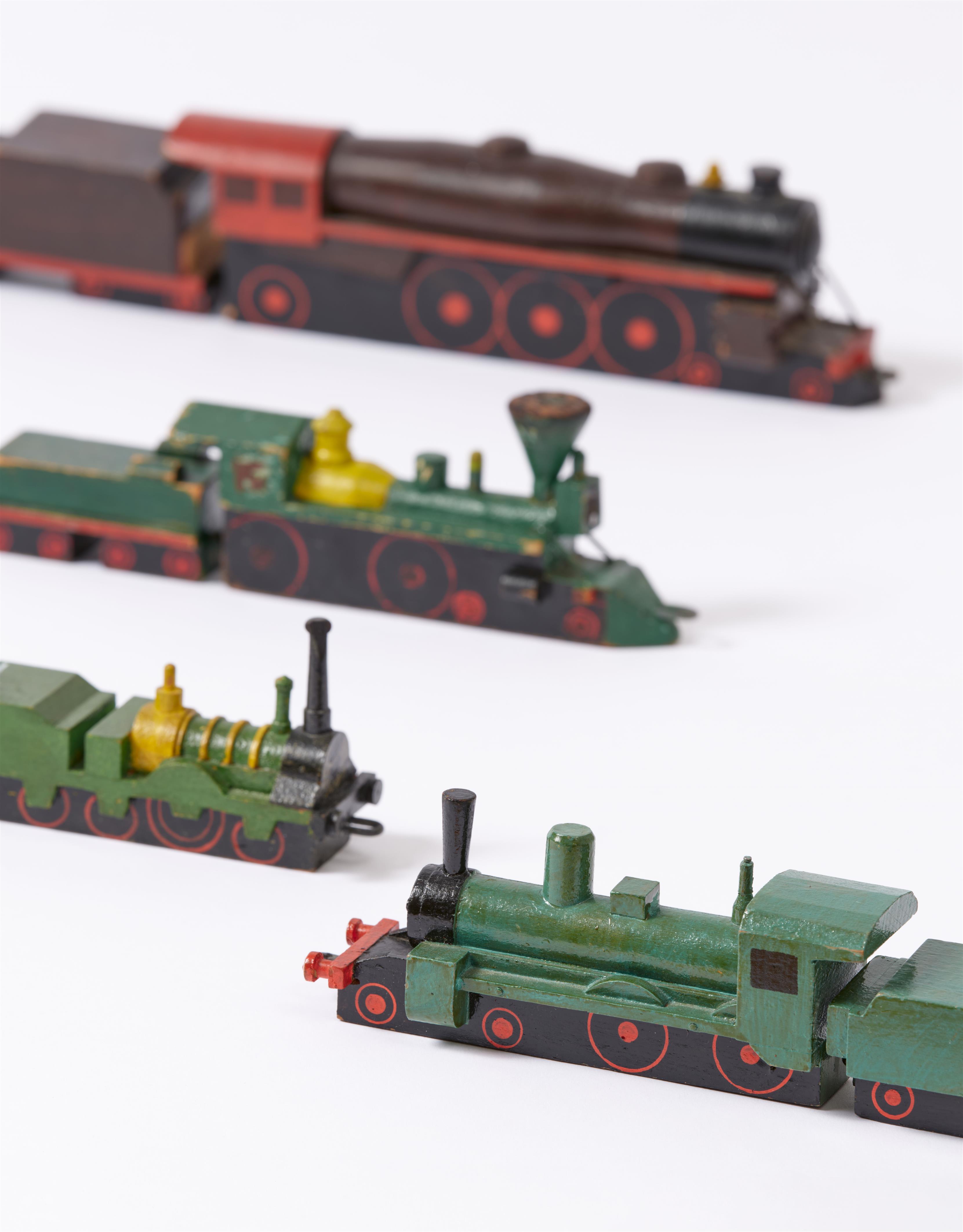 Lyonel Feininger - Lokomotive mit Tender und zwei Passagierwagons. Dazu: Vier Konstruktionszeichnungen - image-6