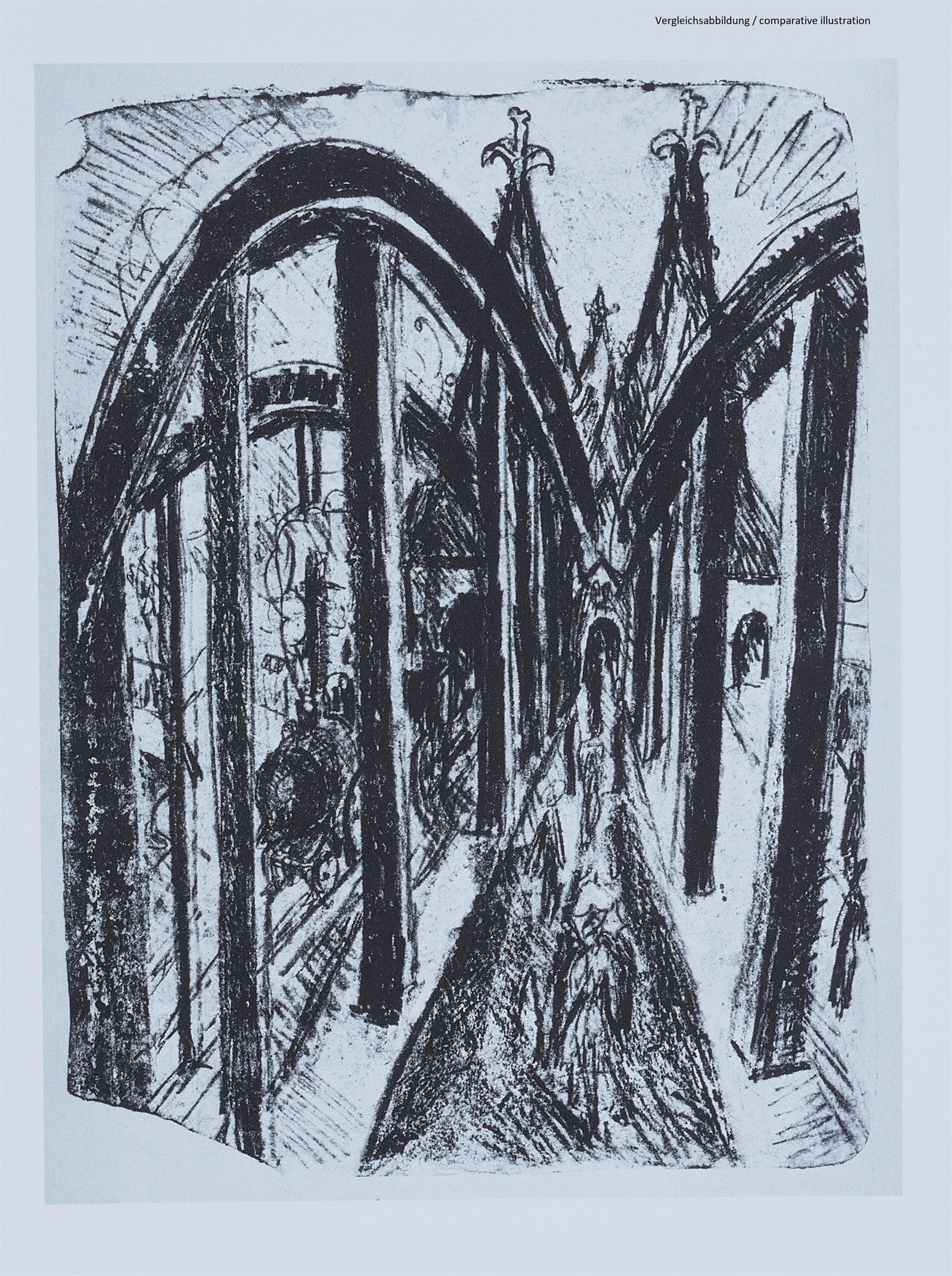 Ernst Ludwig Kirchner - Rheinbrücke in Köln (Hohenzollernbrücke). Verso: Zeichnung Zwei Mädchen im Tub - image-3