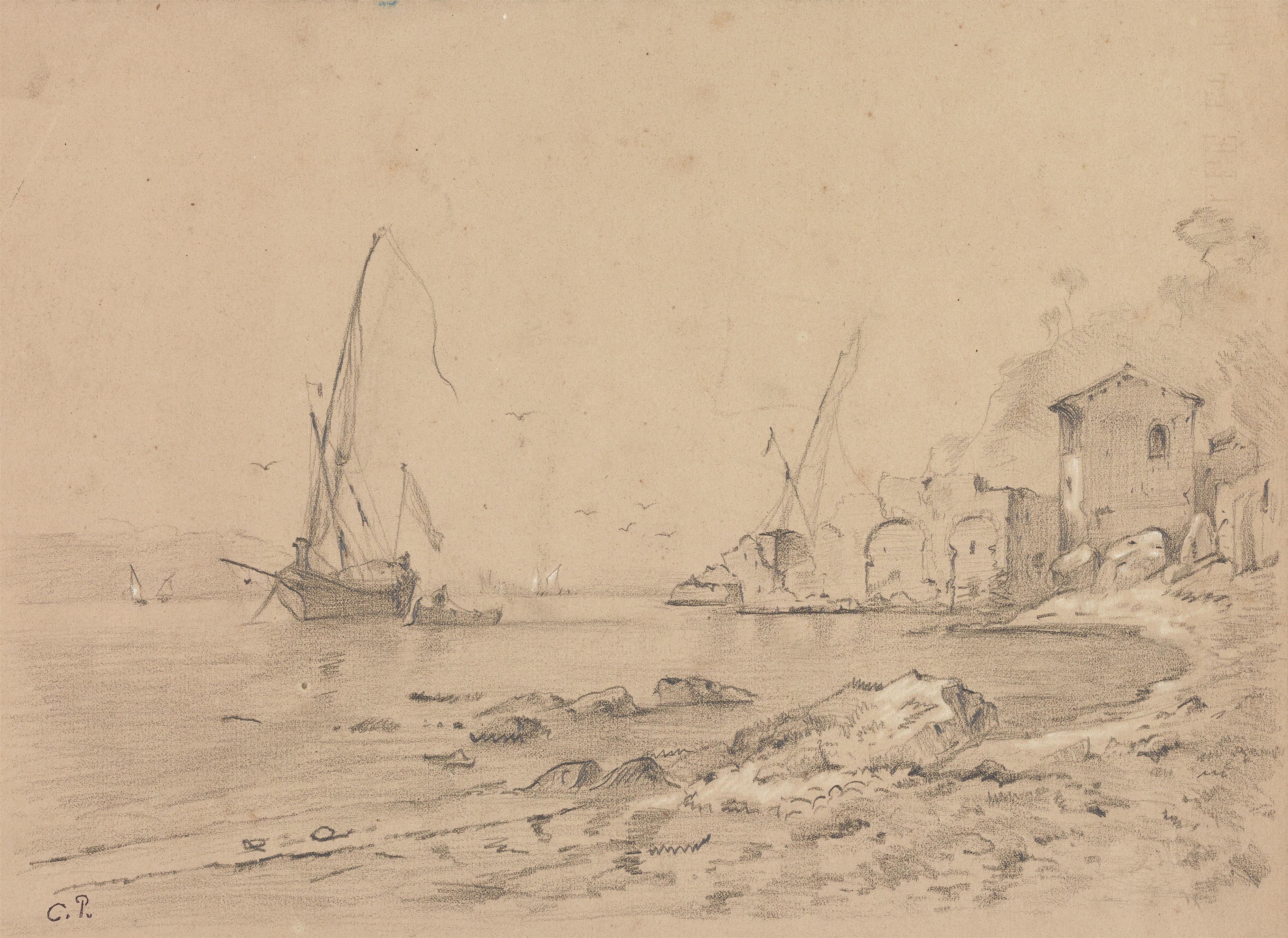 Camille Pissarro - Bâteaux sur la côte - image-1