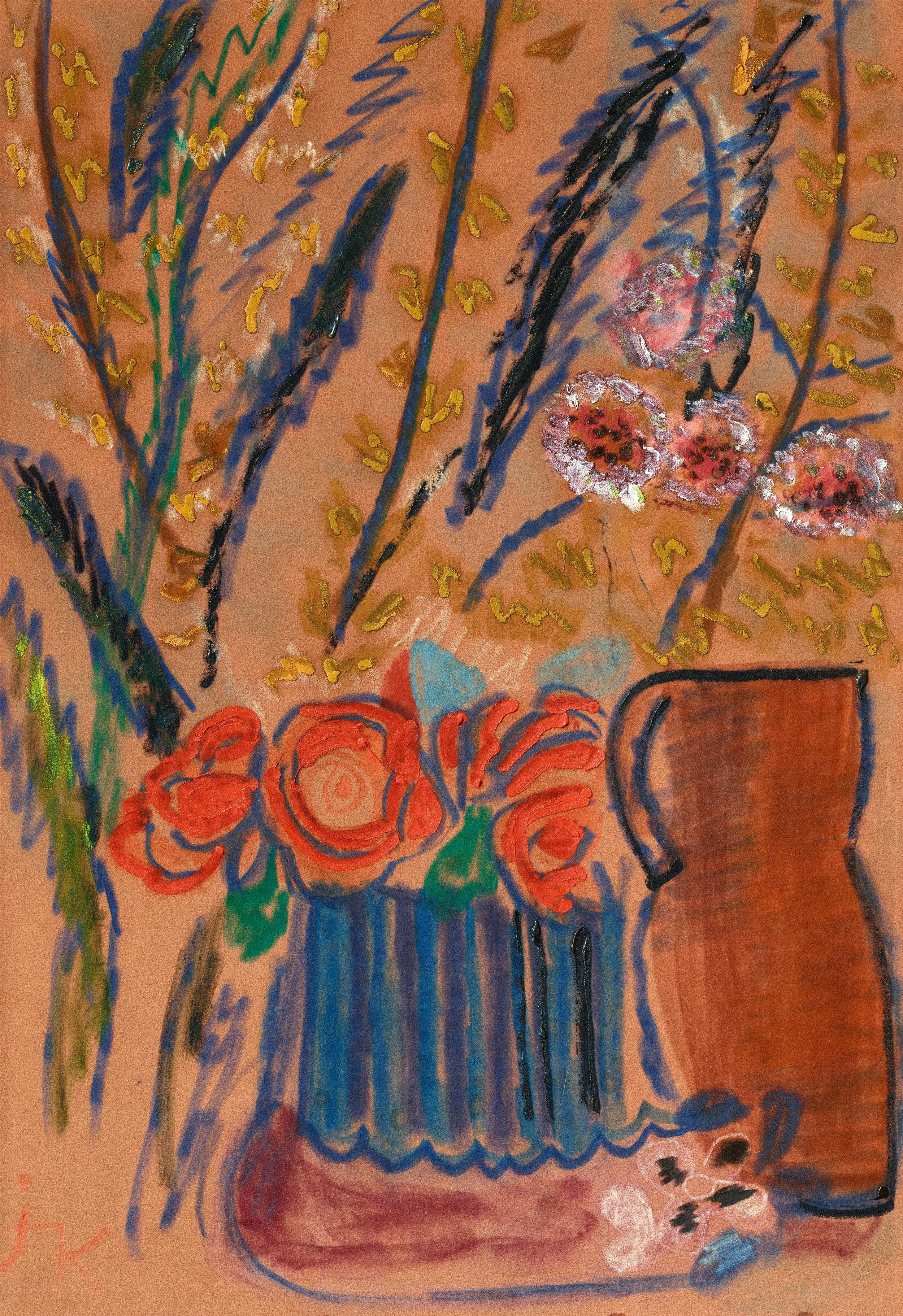 Ida Kerkovius - Rot in blauer Vase - image-1