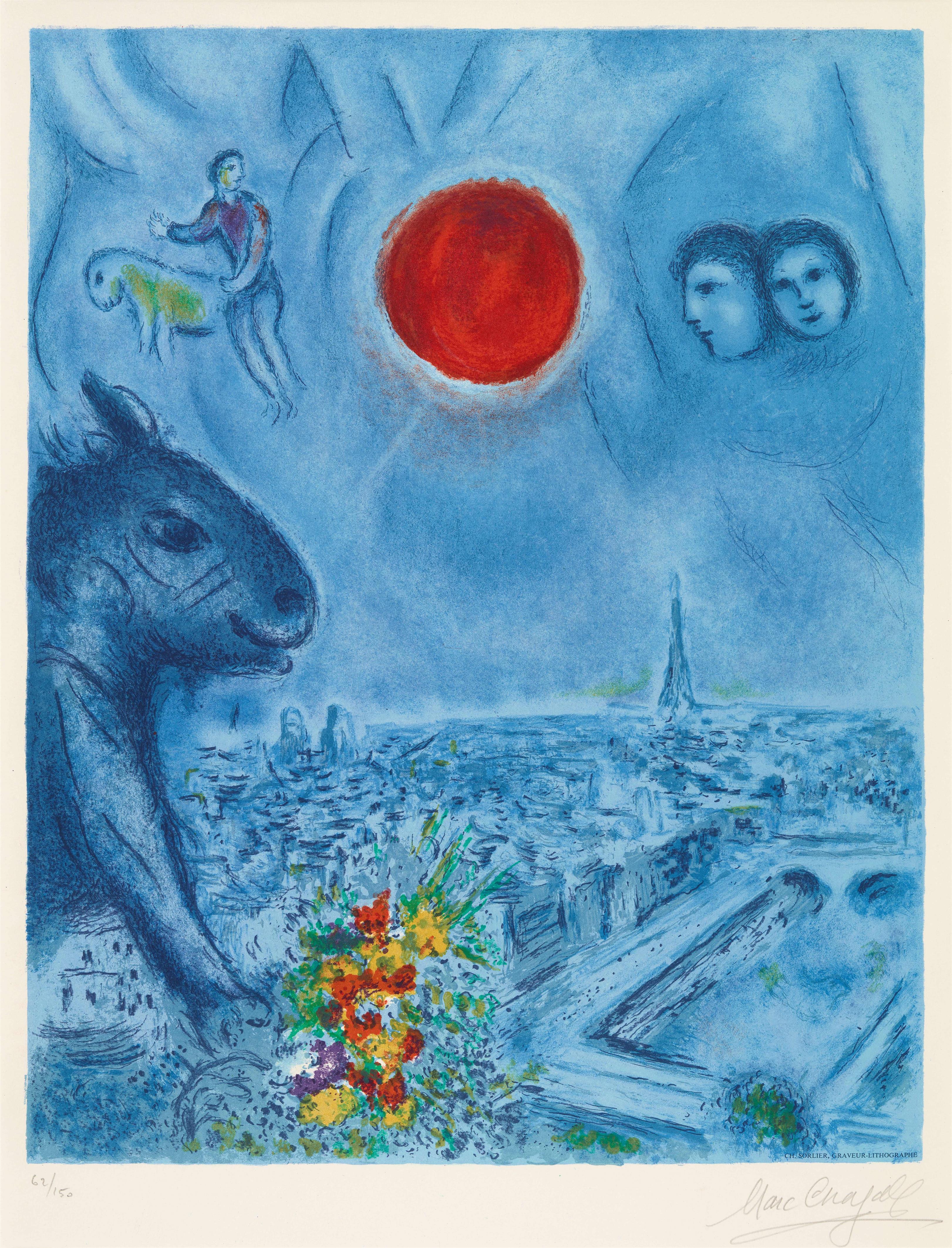 Nach Marc Chagall - Le soleil de Paris - image-1