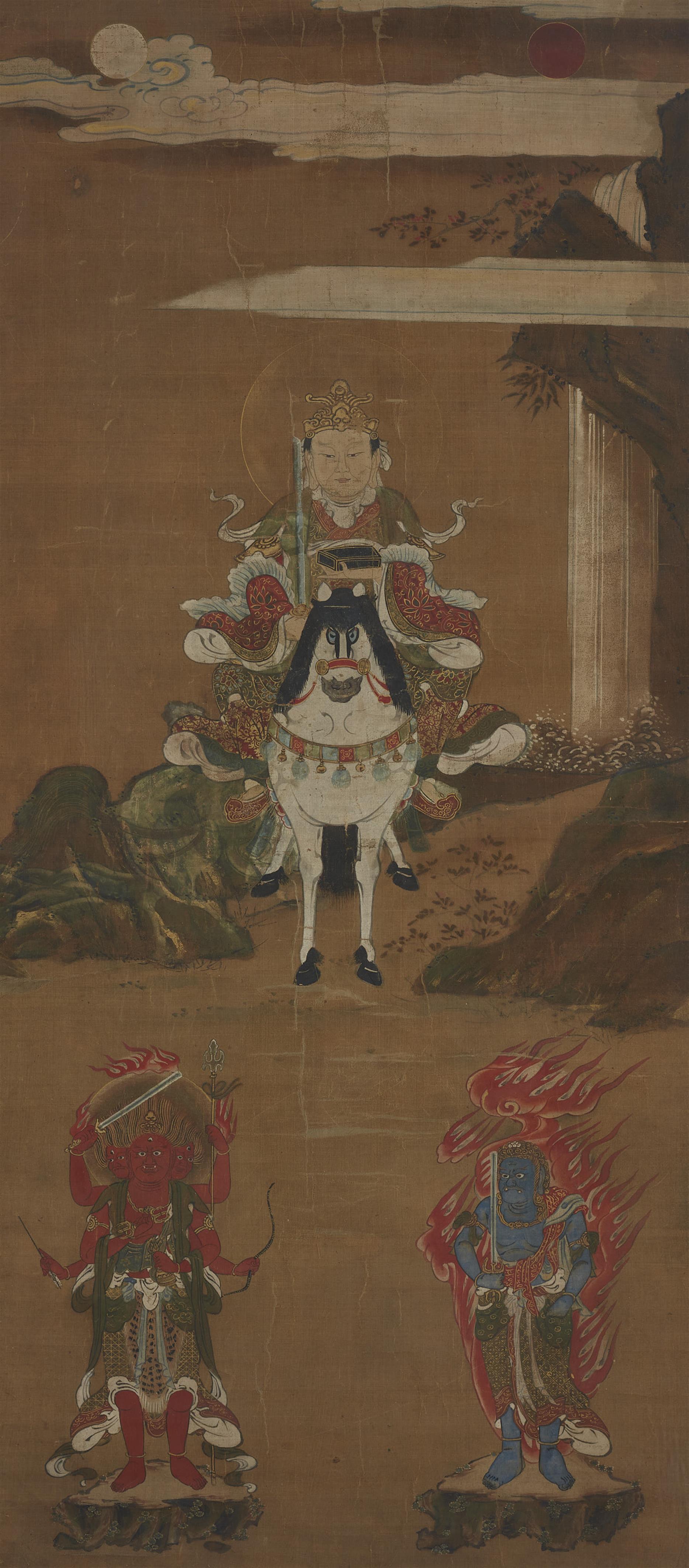Atago Gongen with a sword. Edo period - image-1