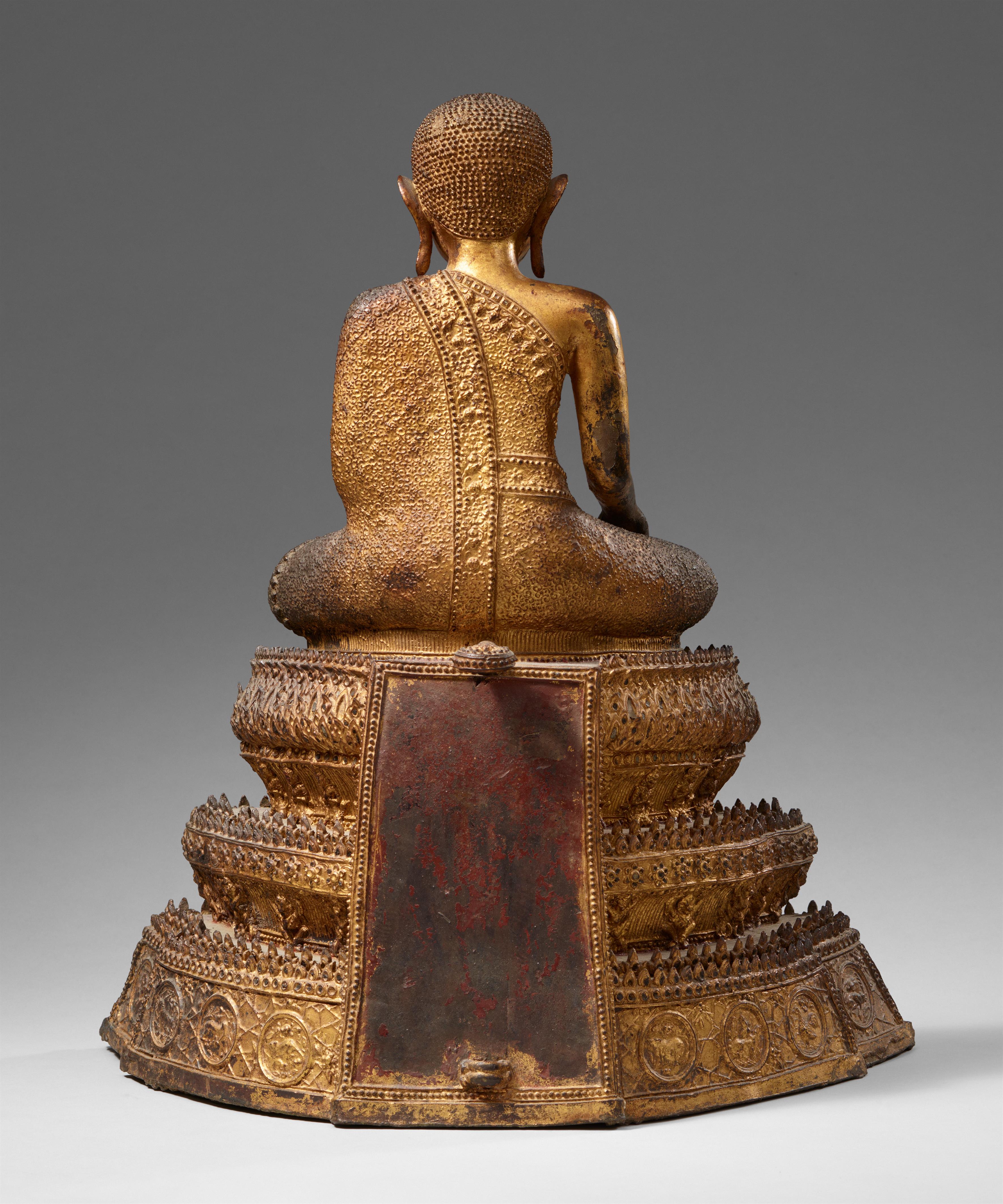 A Ratanakosin gilt and lacquered bronze figure of Phra Malai. Thailand. Early 19th century - image-2