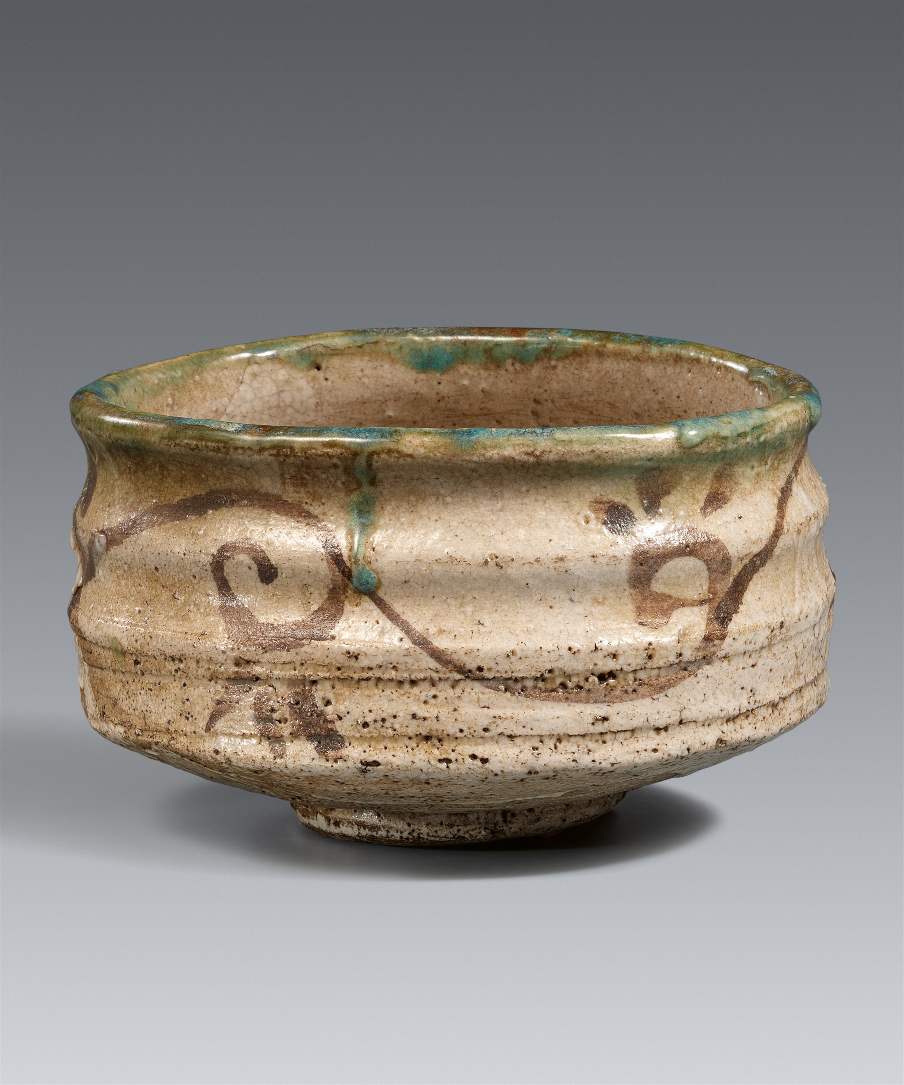 Chawan. Oribe-Art. Mino-Gebiet, Provinz Owari. Edo-Zeit - image-1