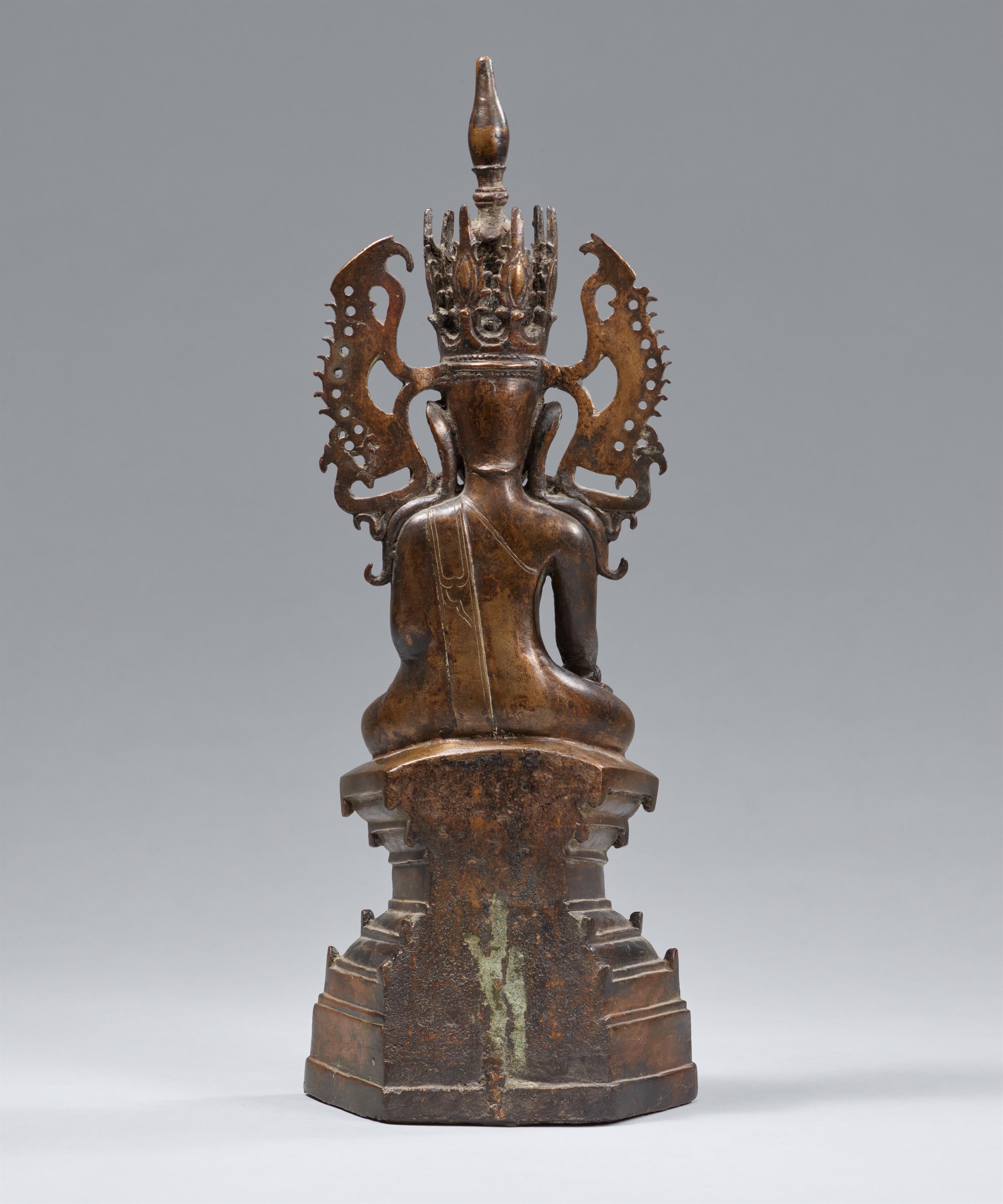 A Burmese copper alloy Buddha Jambupati. 19th century - image-2