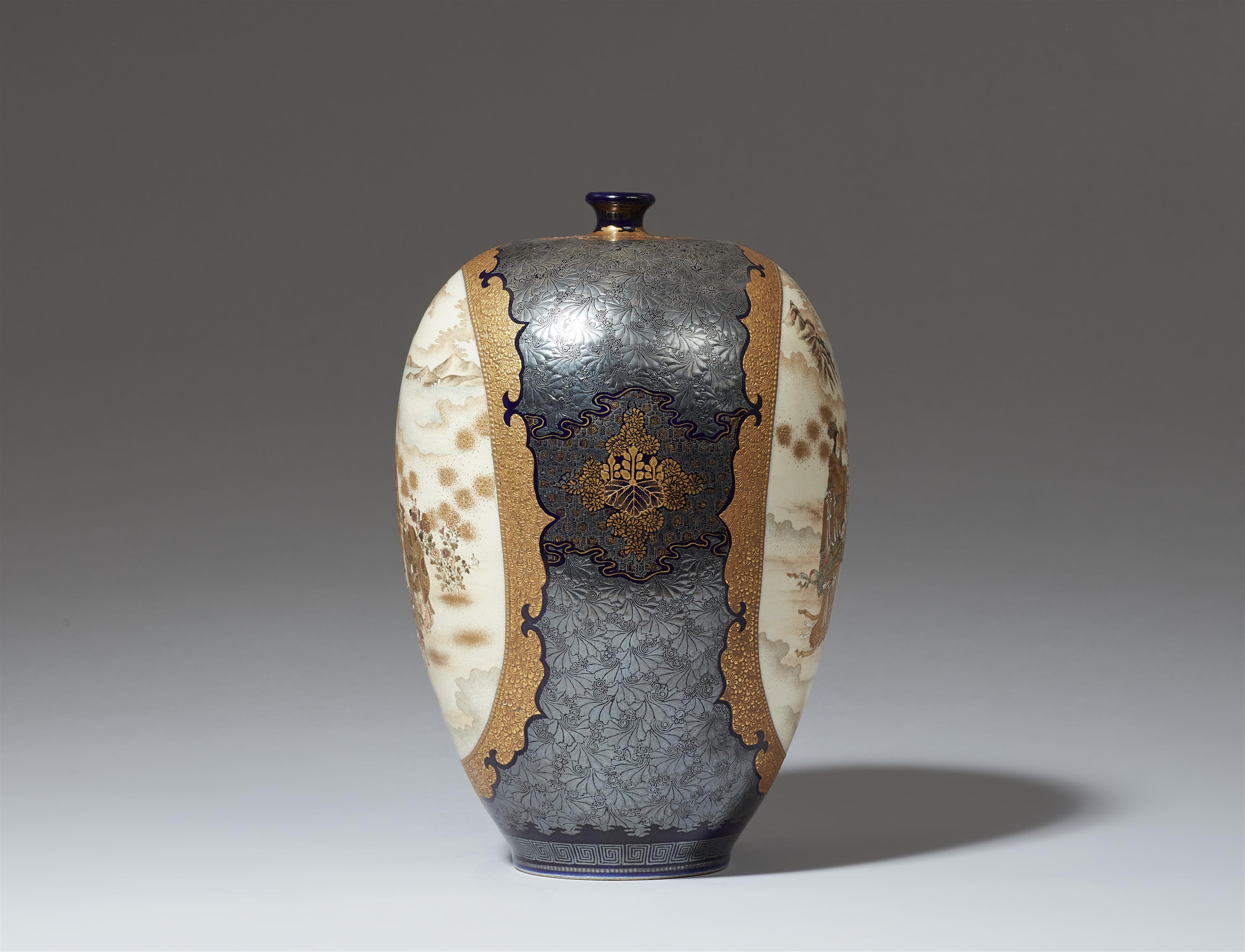 Große Satsuma-Vase. Kyoto. Um 1900 - image-4