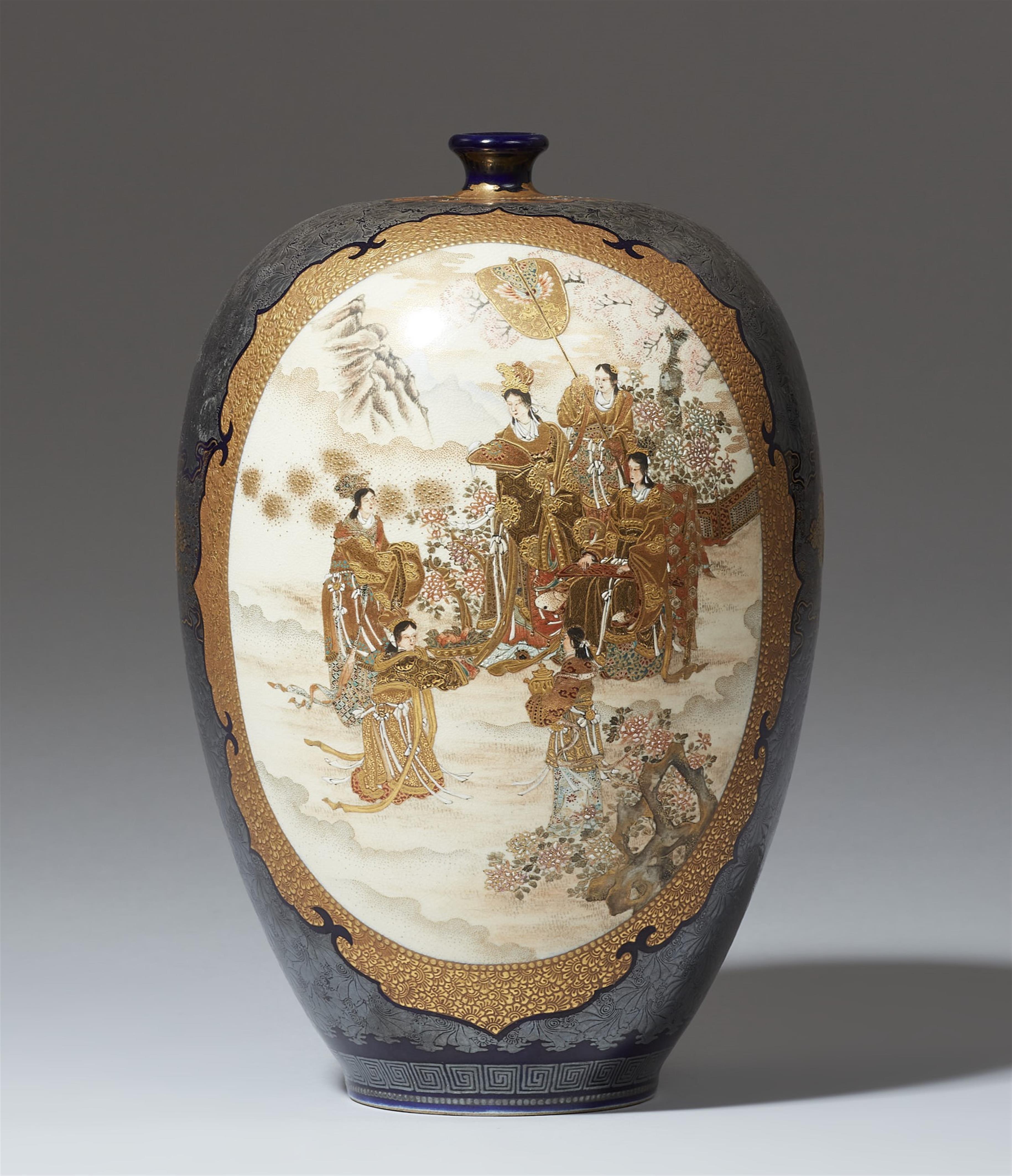 Große Satsuma-Vase. Kyoto. Um 1900 - image-1