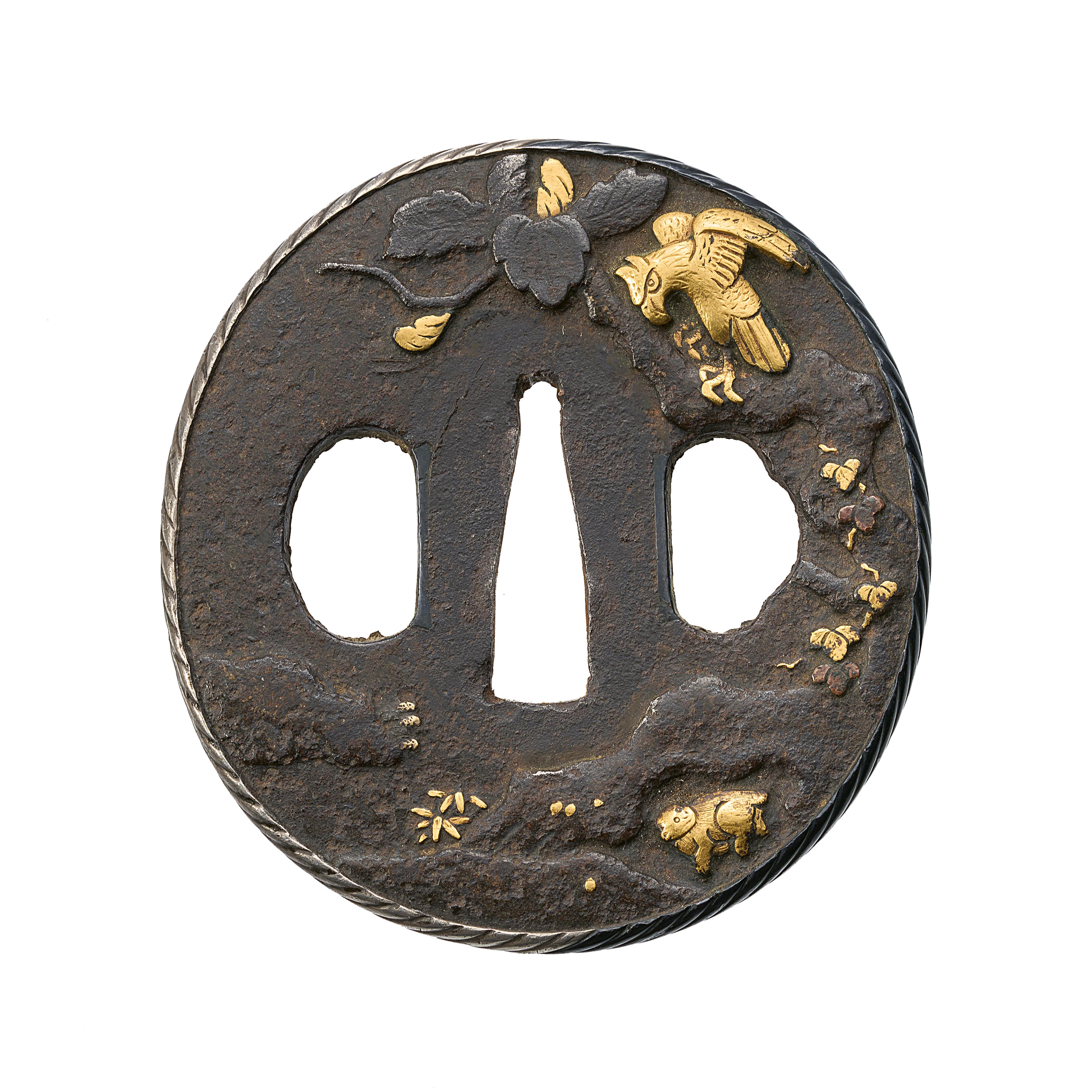 An iron tsuba by Nara Toshimitsu. Edo period, late 17th century - image-1