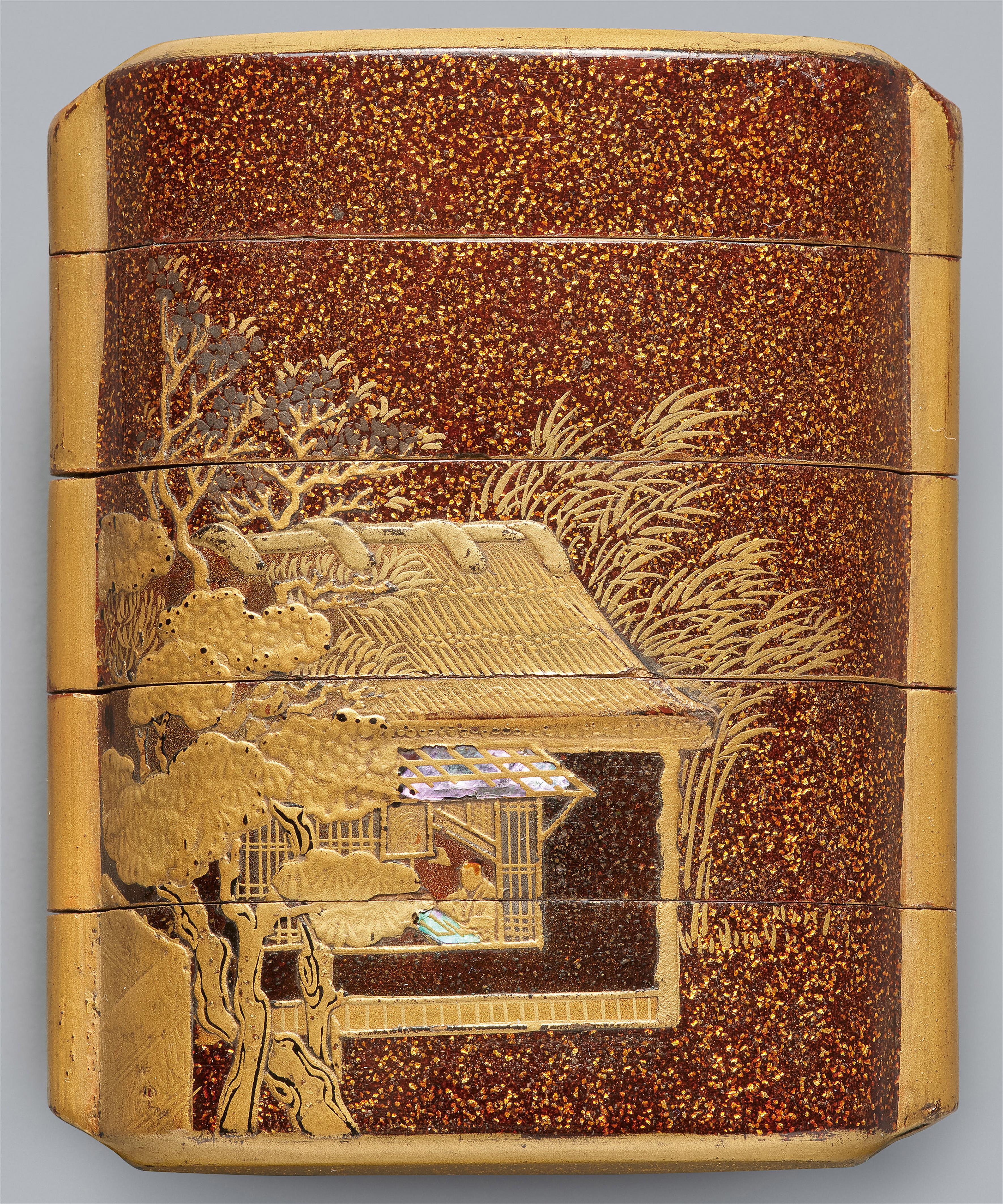 A four-case inro by Tatsuke Takamasu. Late 18th century - image-1