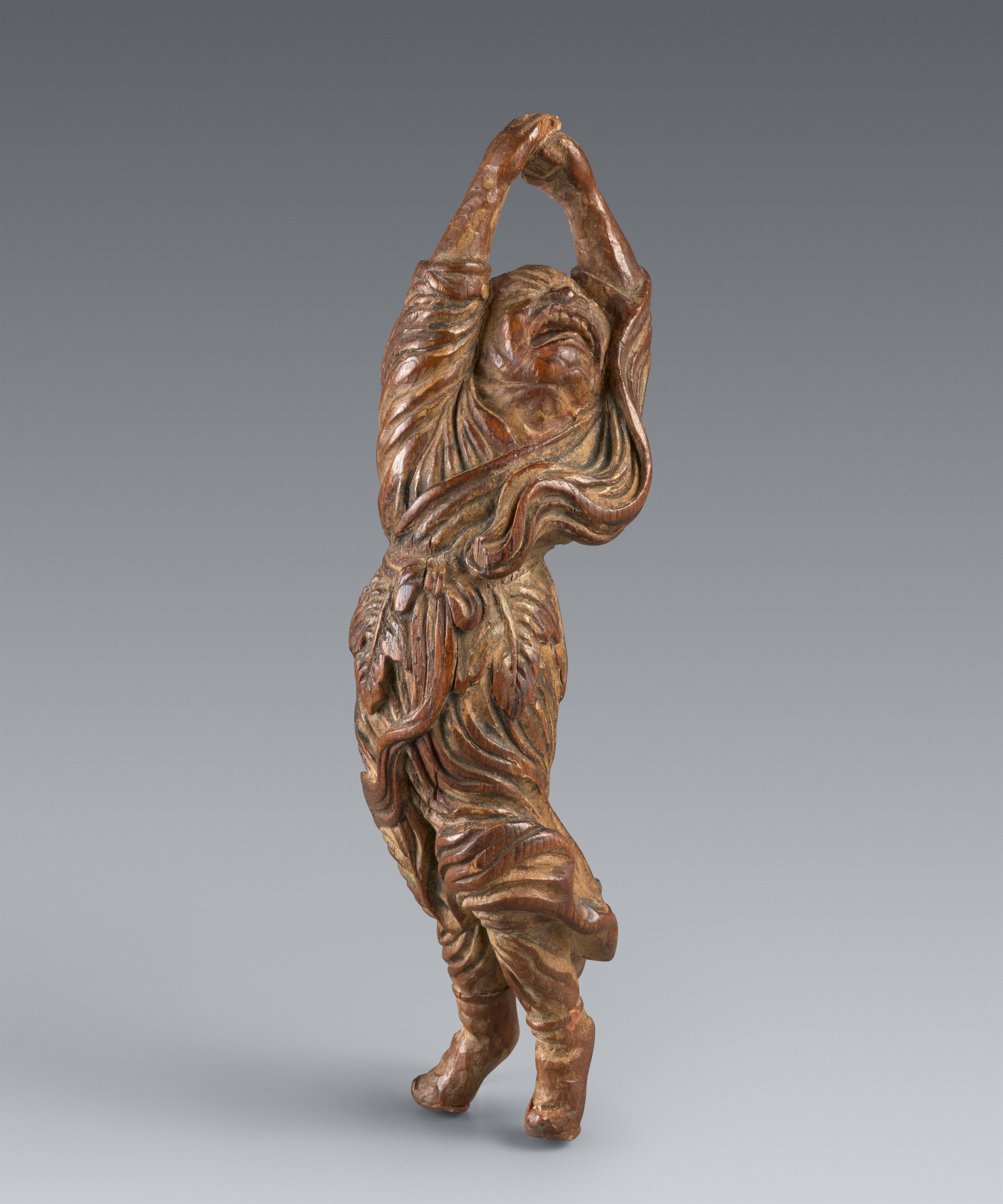 A rare softwood netsuke of a sennin. Early 18th century - image-1