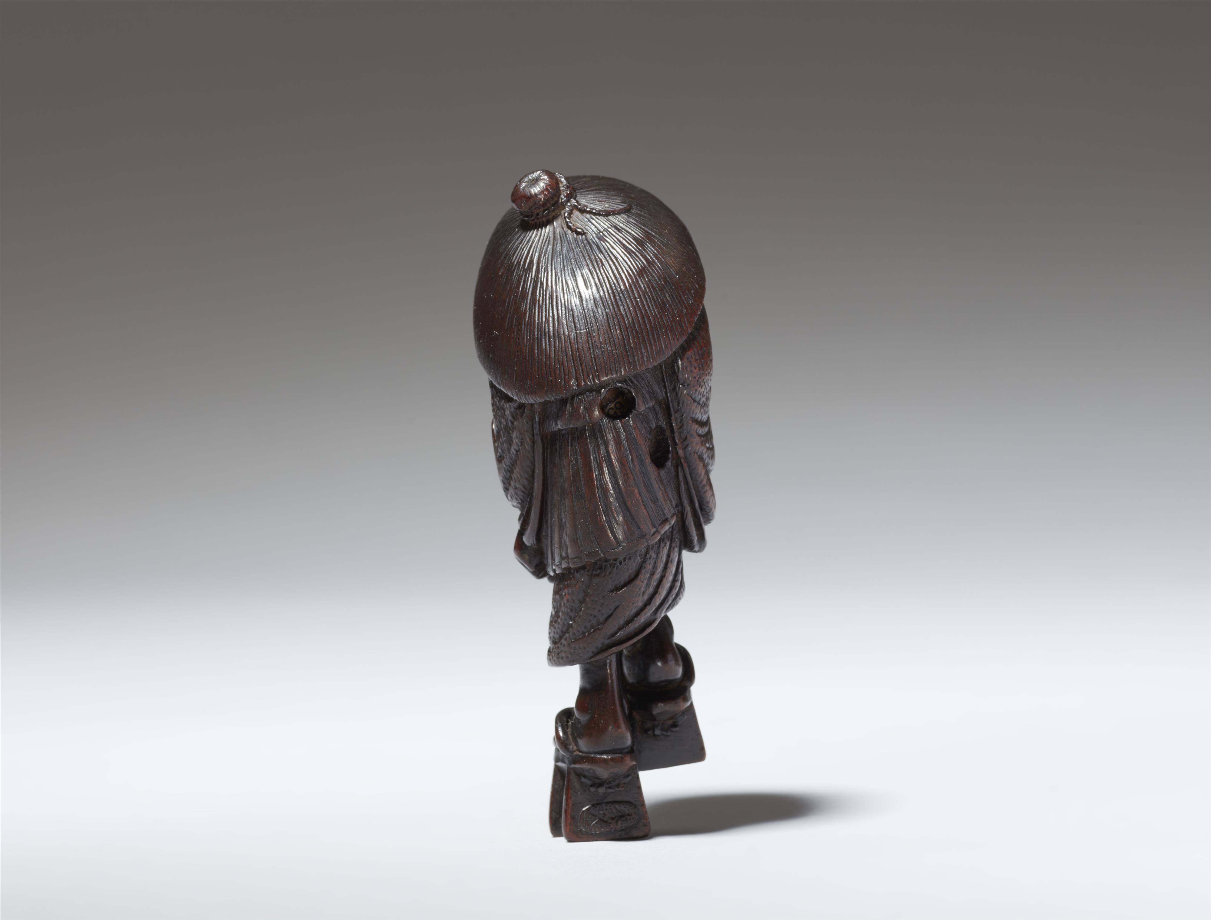 Netsuke des sogenannte Öldiebs (abura -bozu). Dunkles Holz. 19. Jh. - image-4