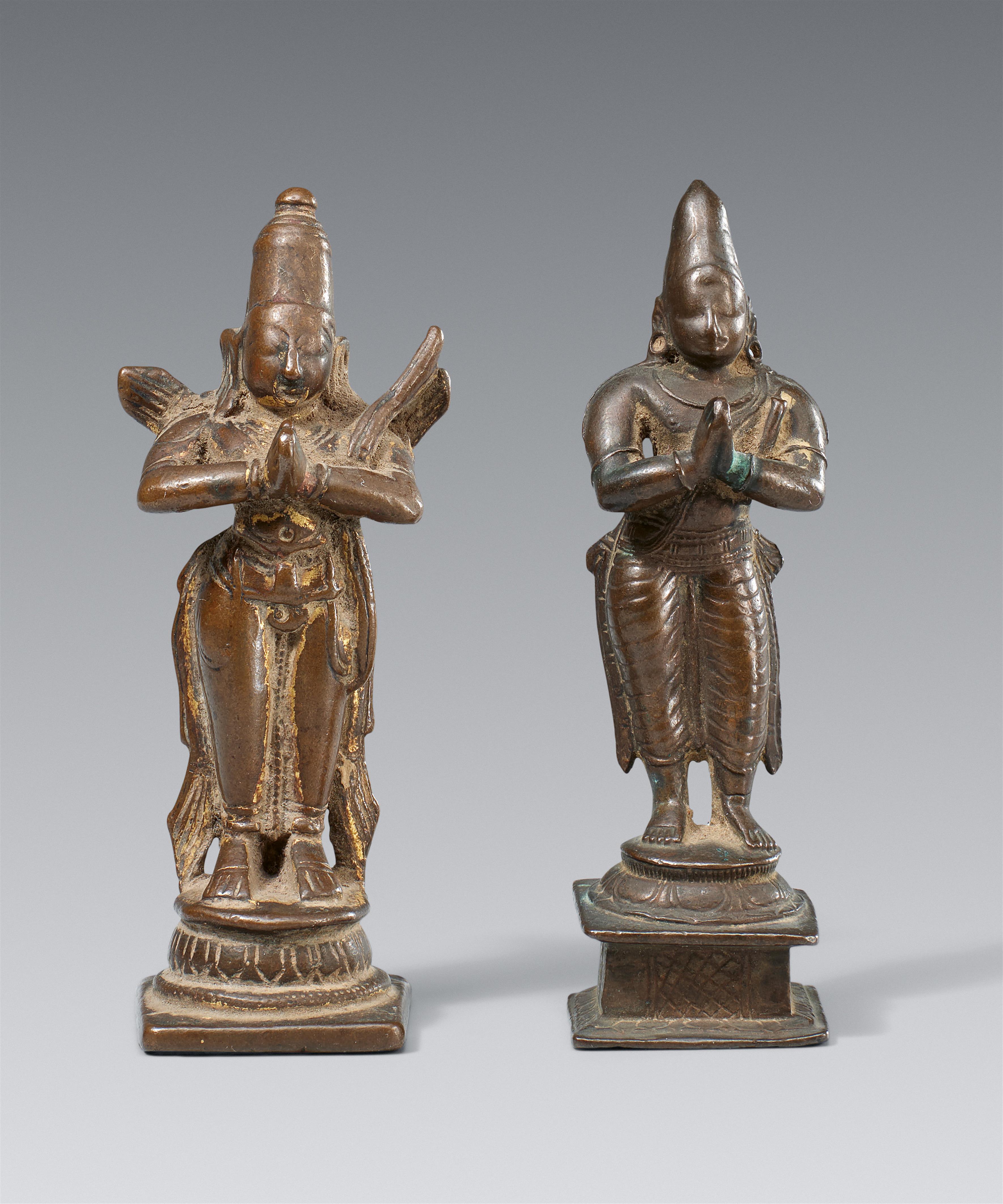 Zwei Figuren des Rama. Bronze. Süd-Indien. 17. Jh. oder früher - image-1