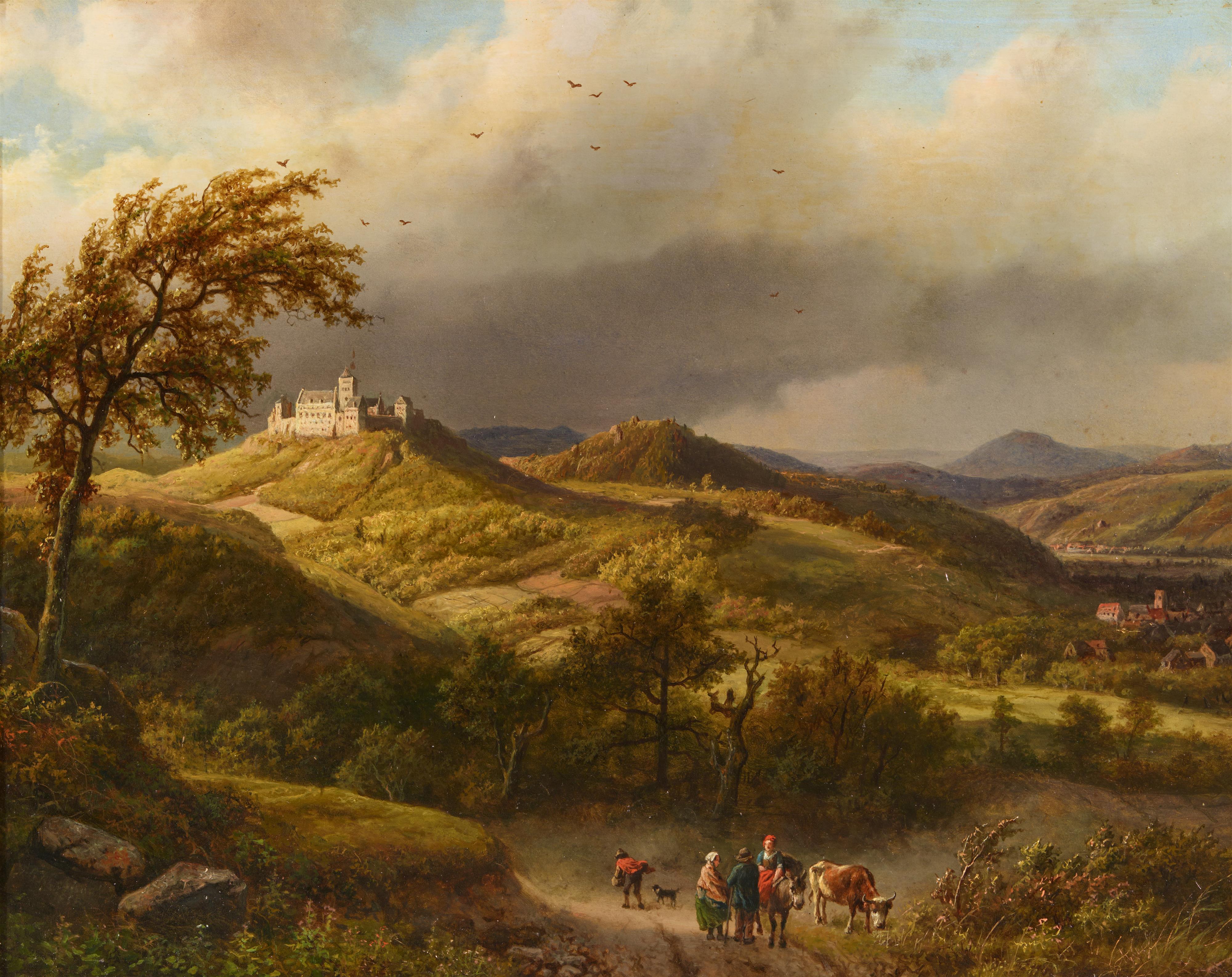 Barend Cornelis Koekkoek - The Wartburg near Eisenach - image-1