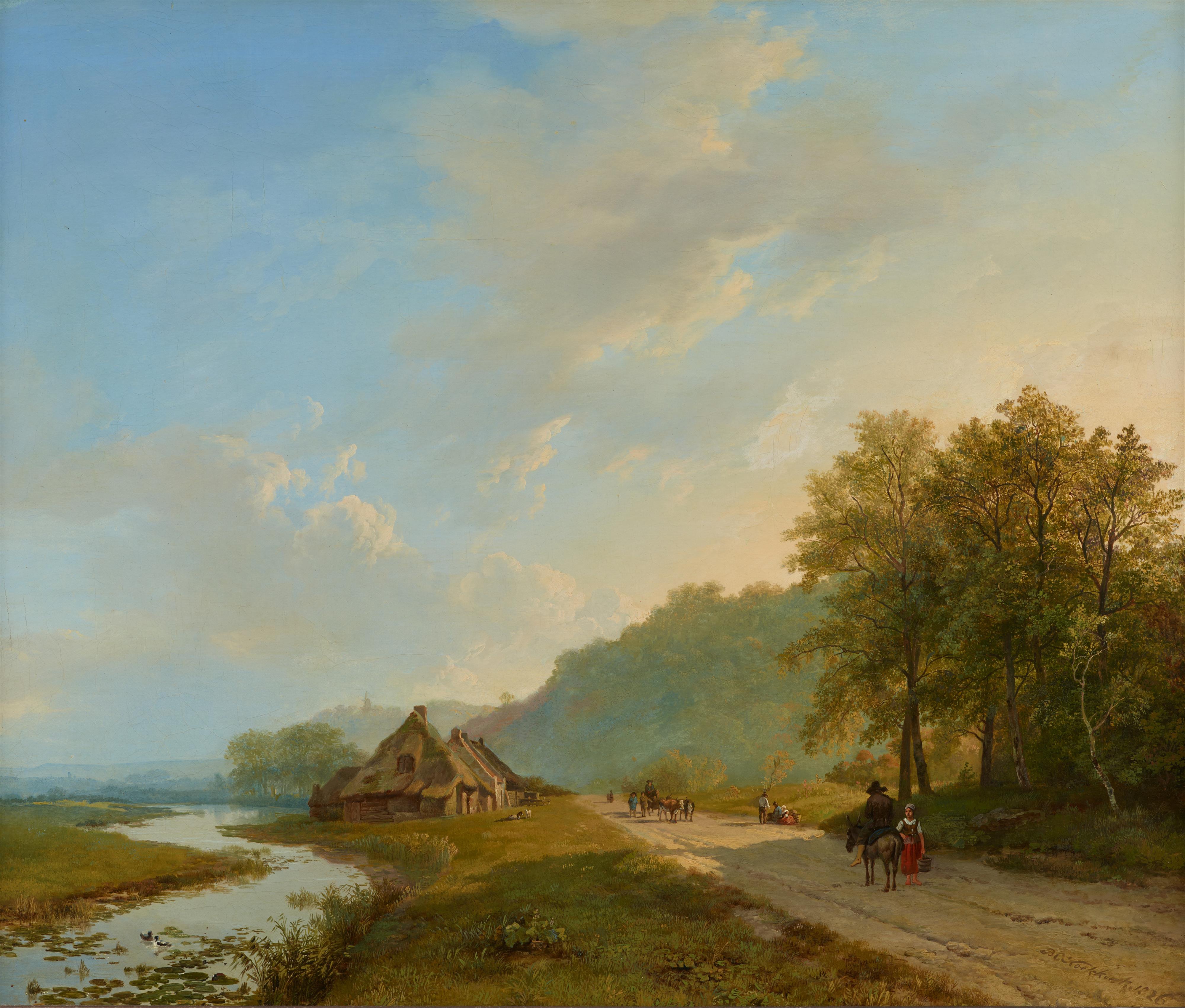 Barend Cornelis Koekkoek - Blick auf den Weg der Hügelreihe von Beek bei Nijmegen - image-1