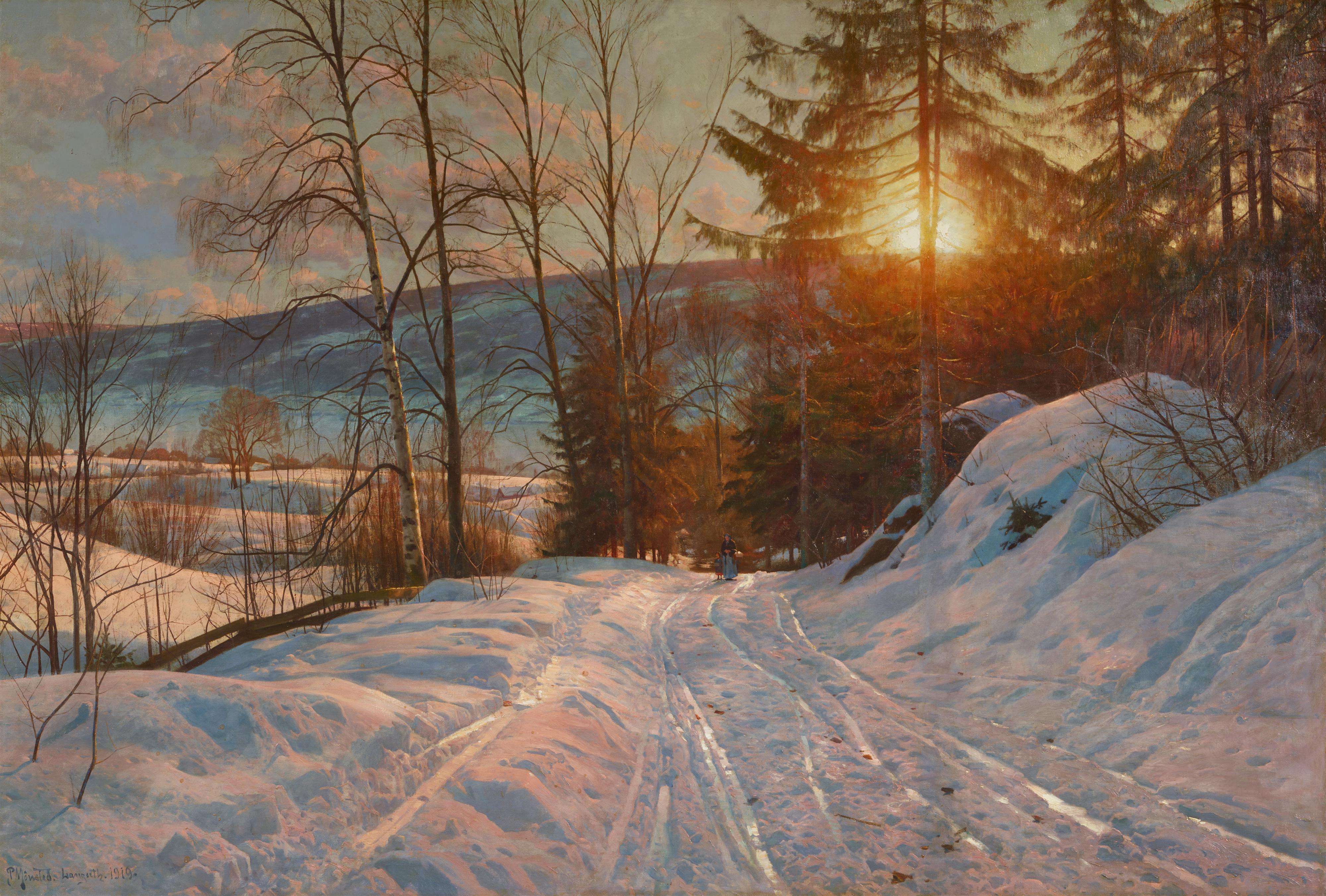 Peder Mørk Mønsted - Winter Sunset - image-1