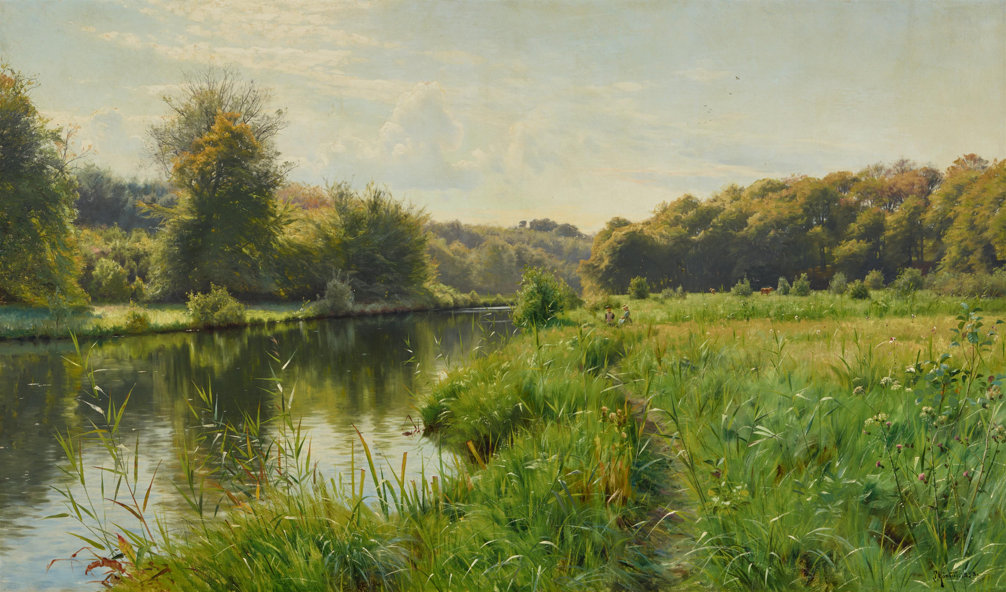 Peder Mørk Mønsted - Summer by a River - image-1