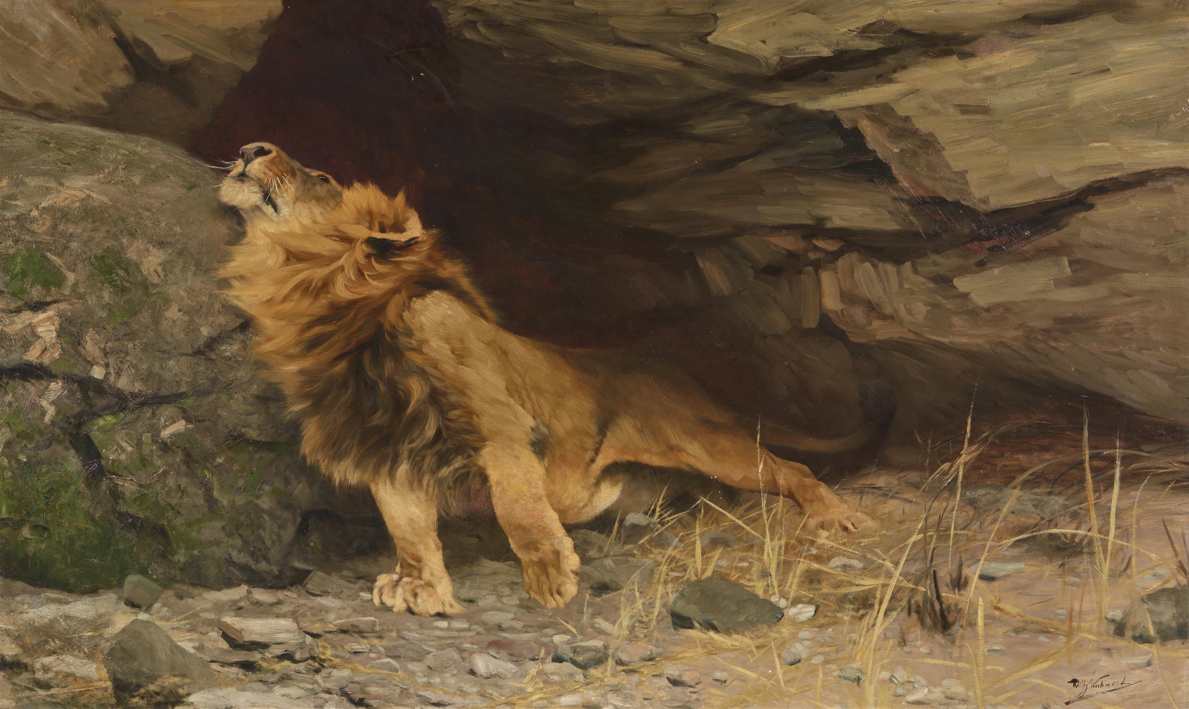 Wilhelm Kuhnert - The Lion's Awakening - image-1