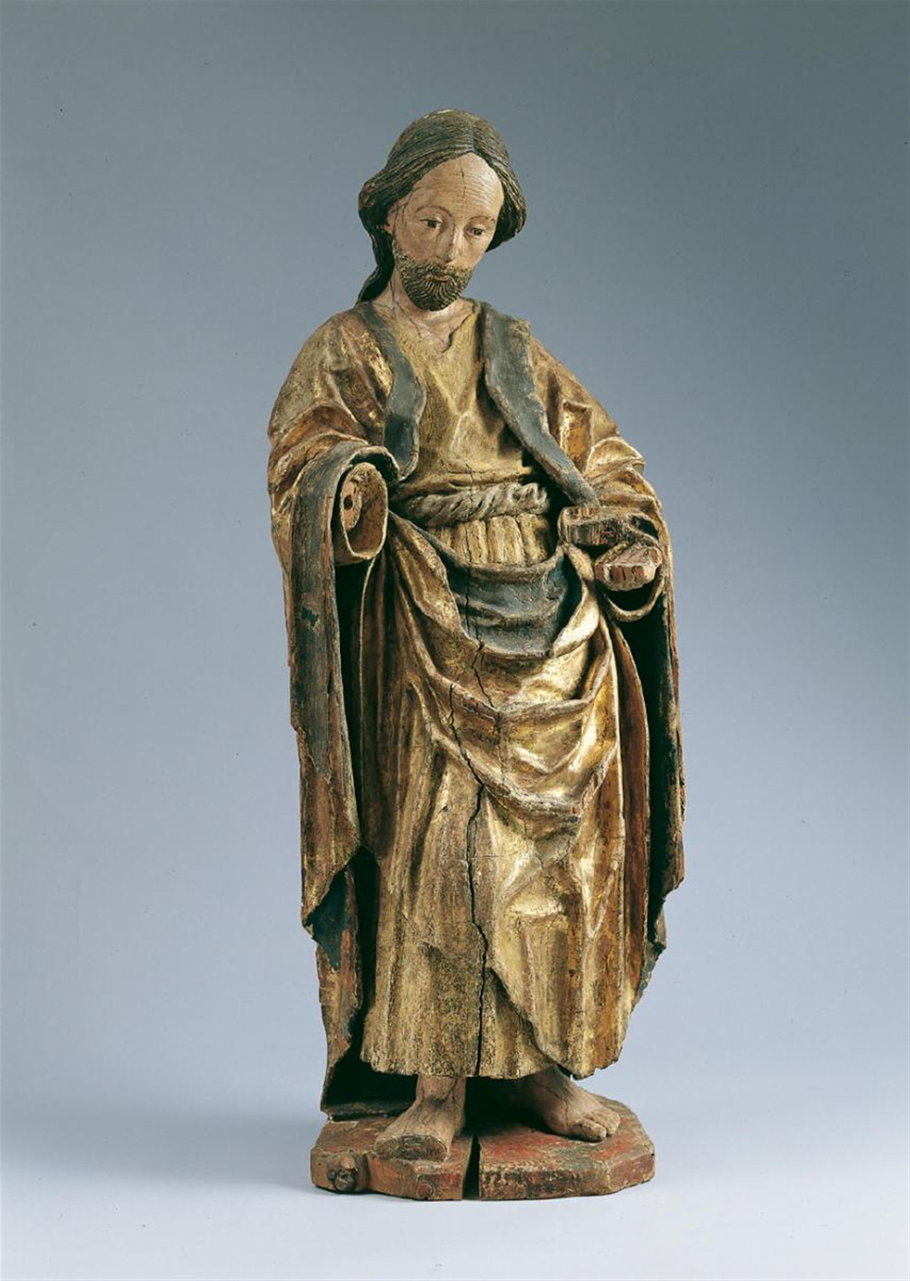 A wood figure of SAINT JOHN THE BAPTIST - image-2