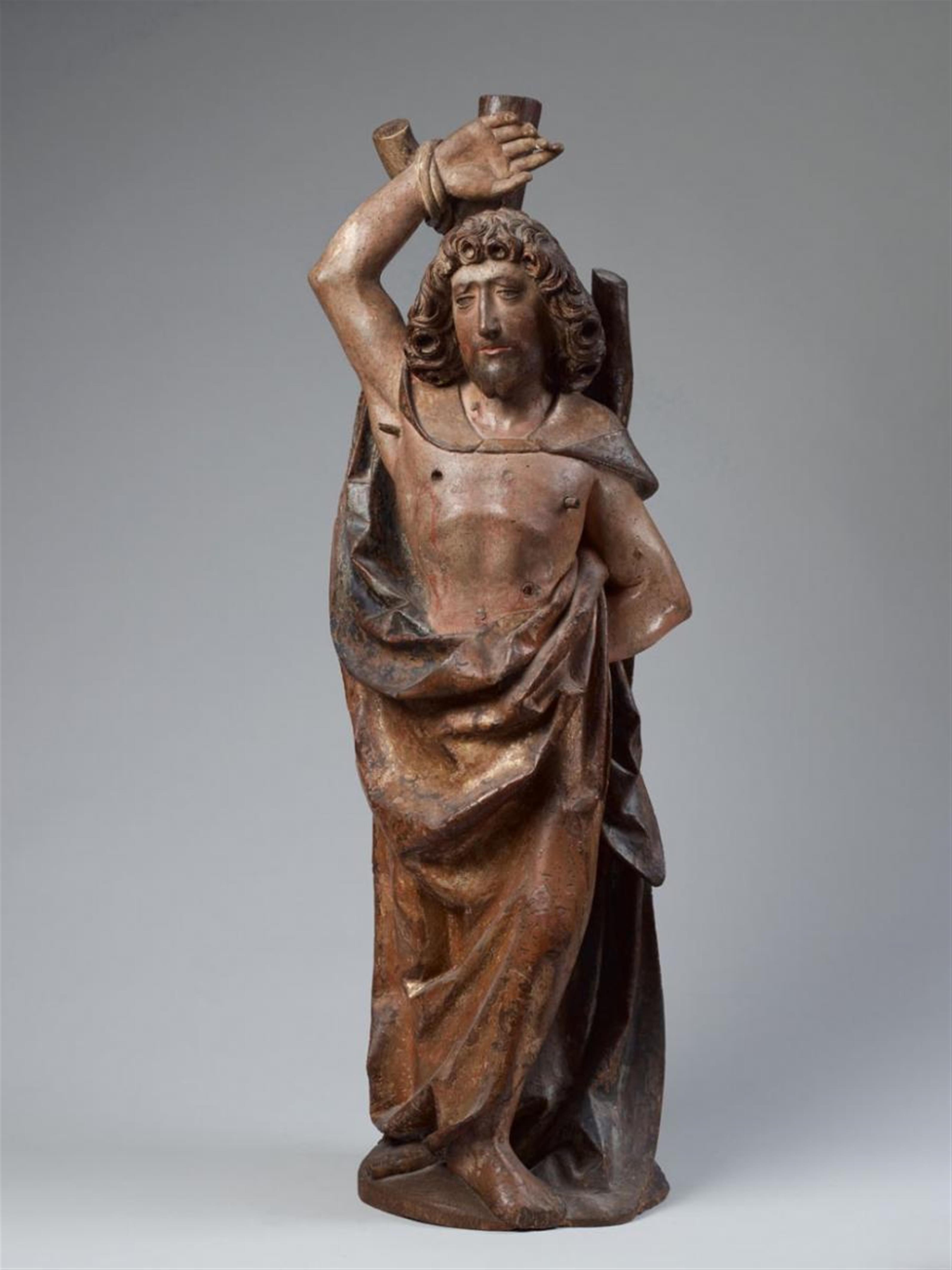 A high relief wood figure of SAINT SEBASTIAN - image-1