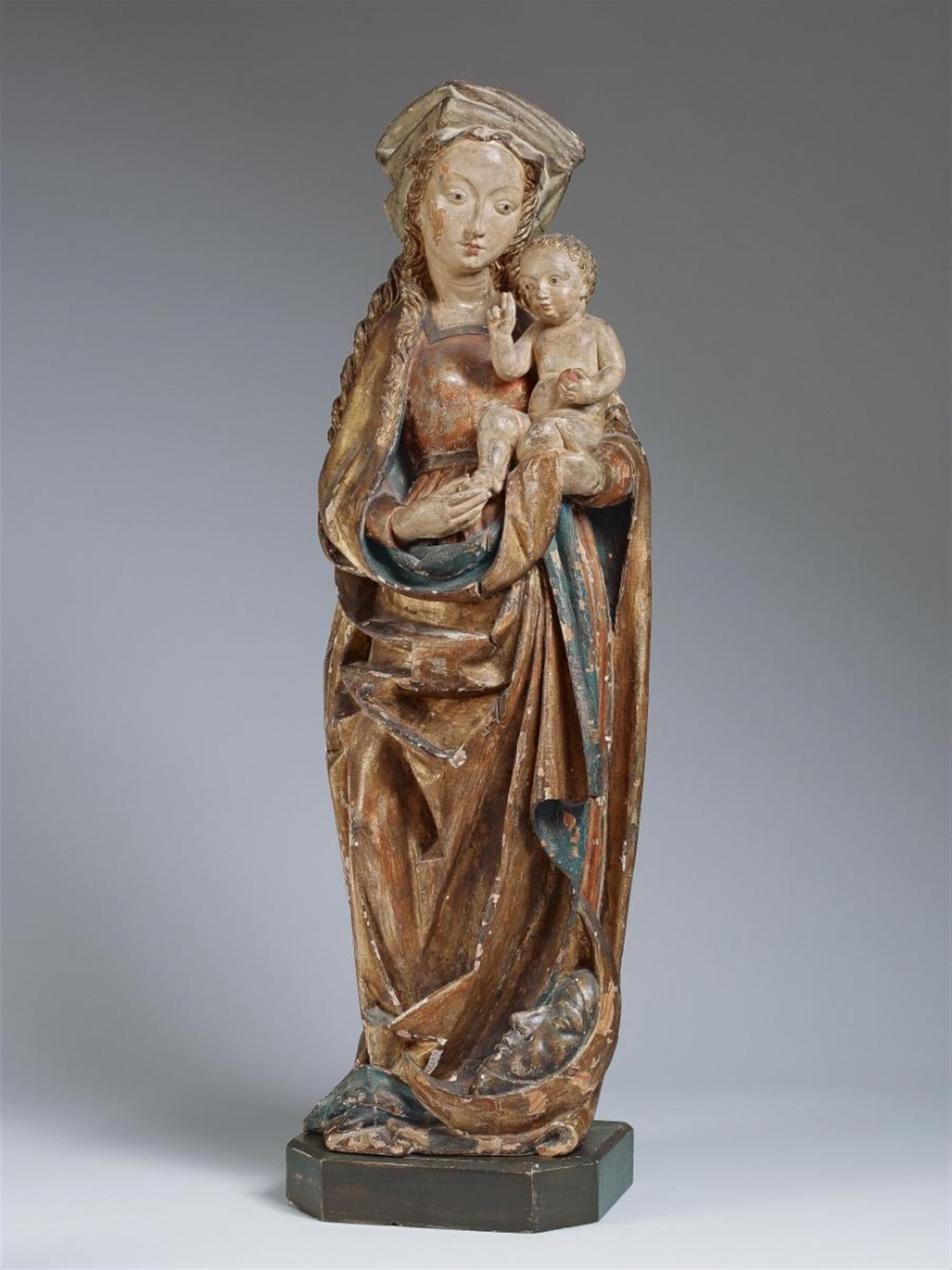 A high relief figure of THE VIRGIN WITH CHILD - image-1