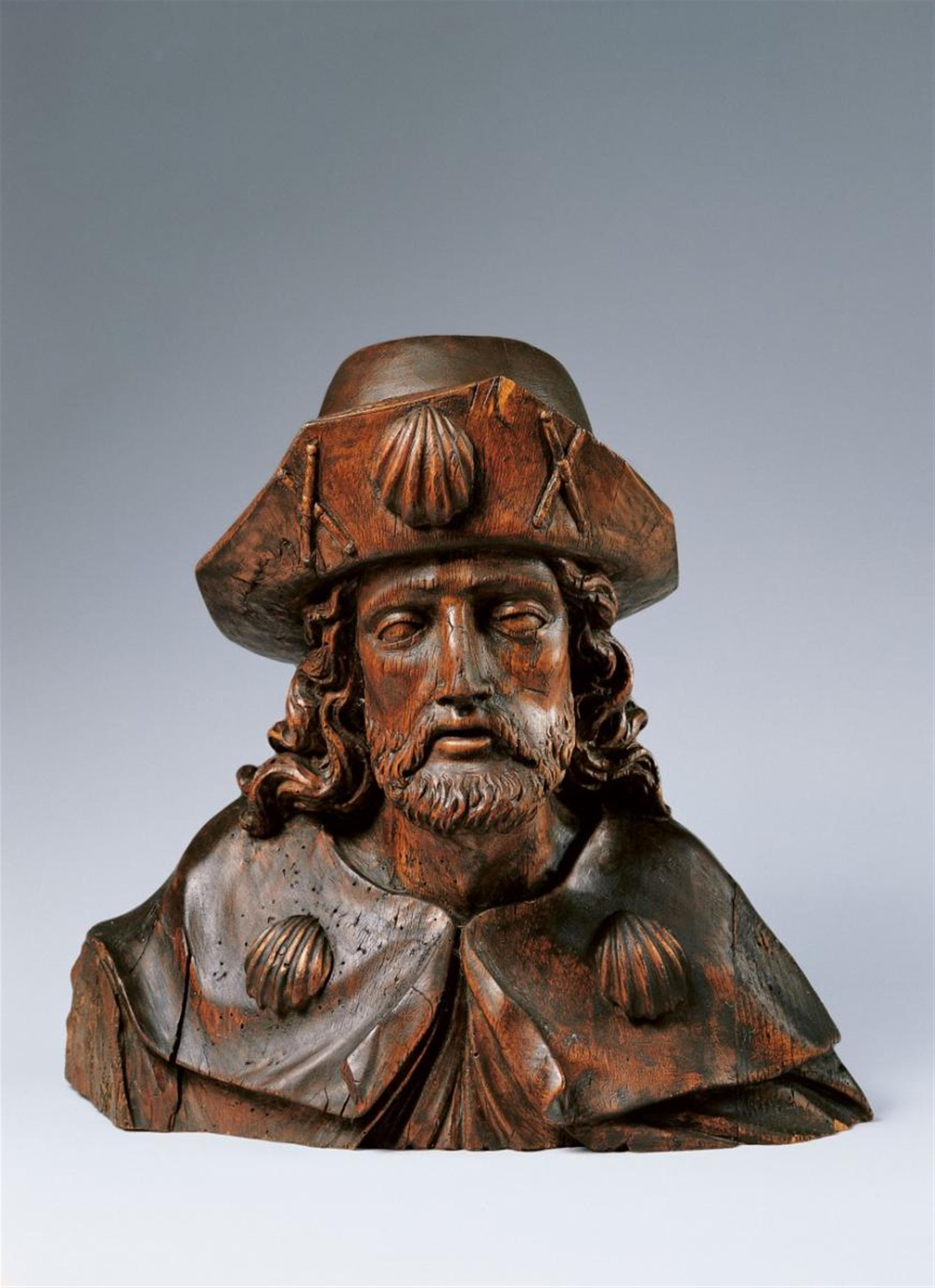 A wood bust of SAINT JACOB - image-1