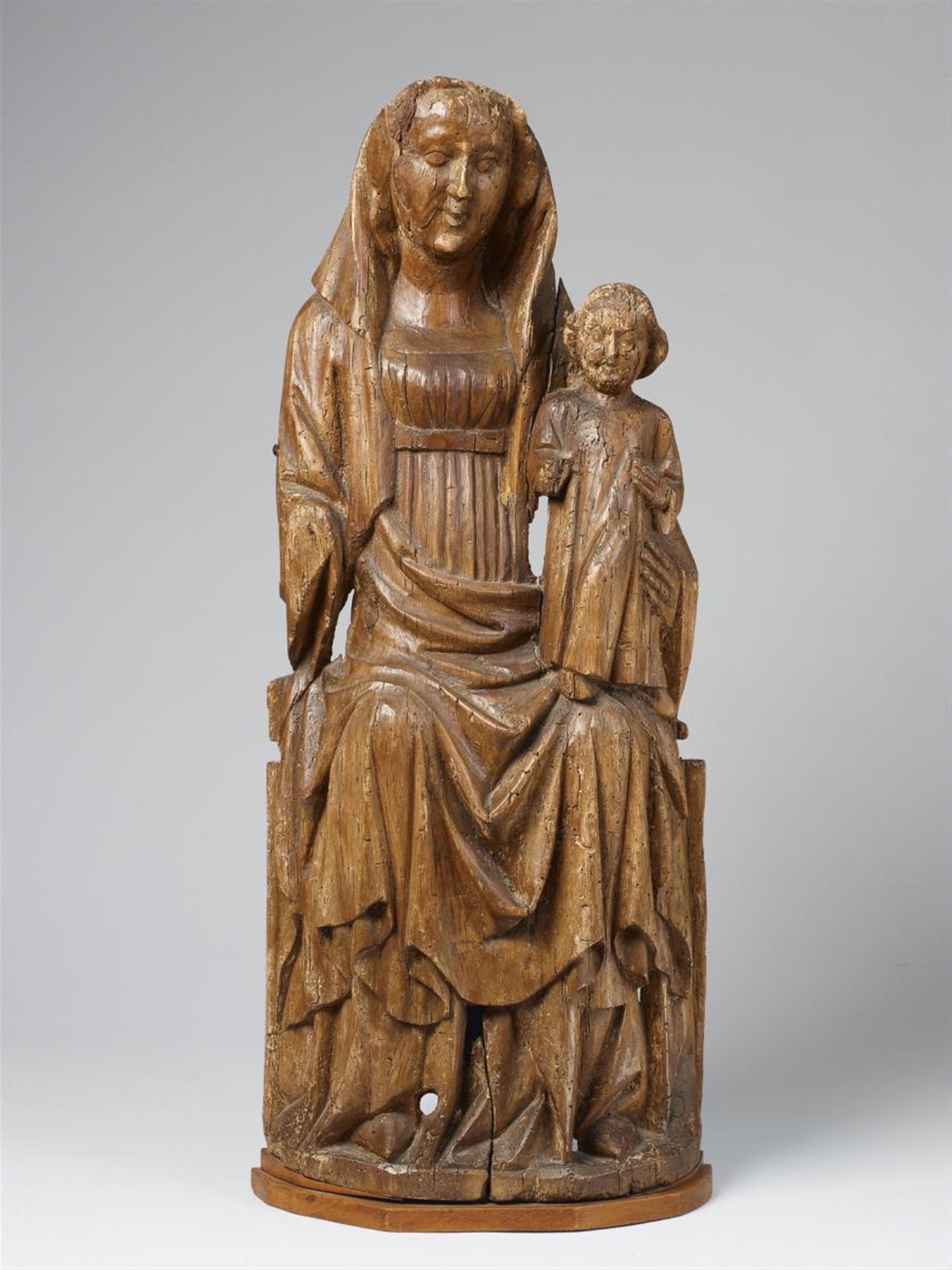 A high-relief figure of the VIRGIN ENTHRONED - image-1
