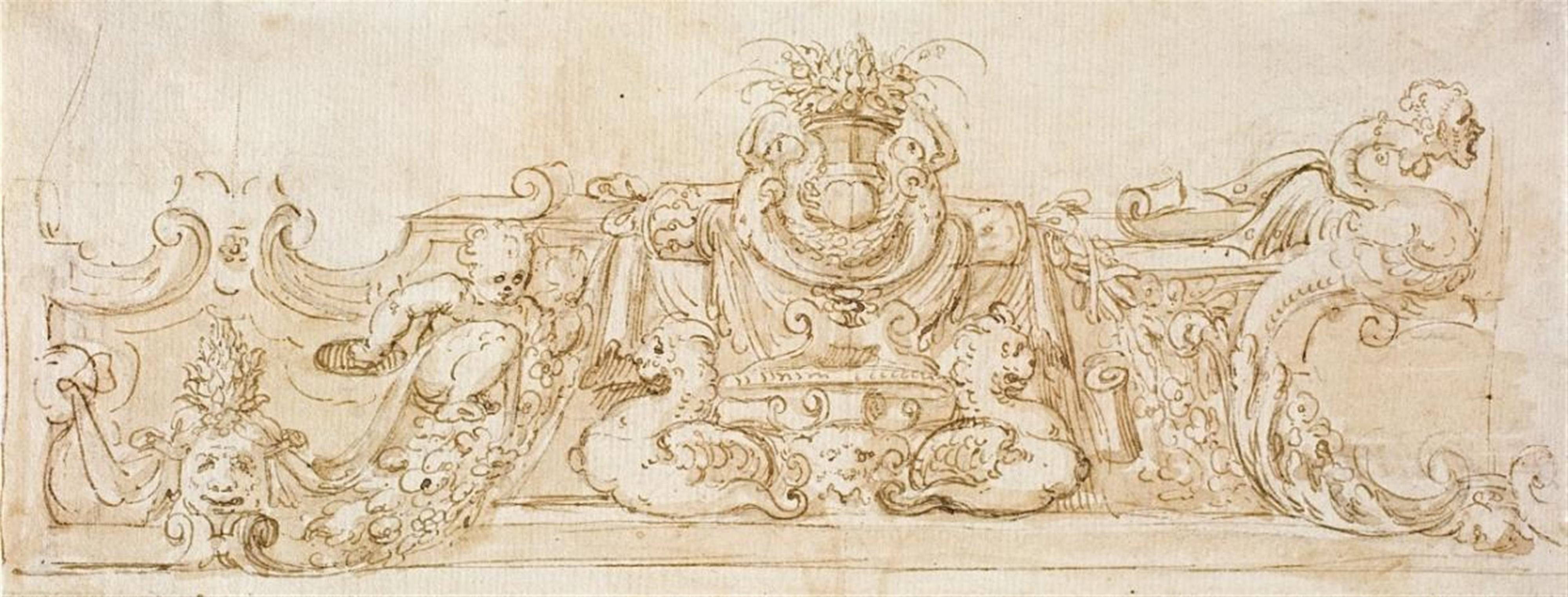 Italienischer Meister, wohl Bologna 17. Jahrhundert - DEKORATIONSENTWURF - image-1
