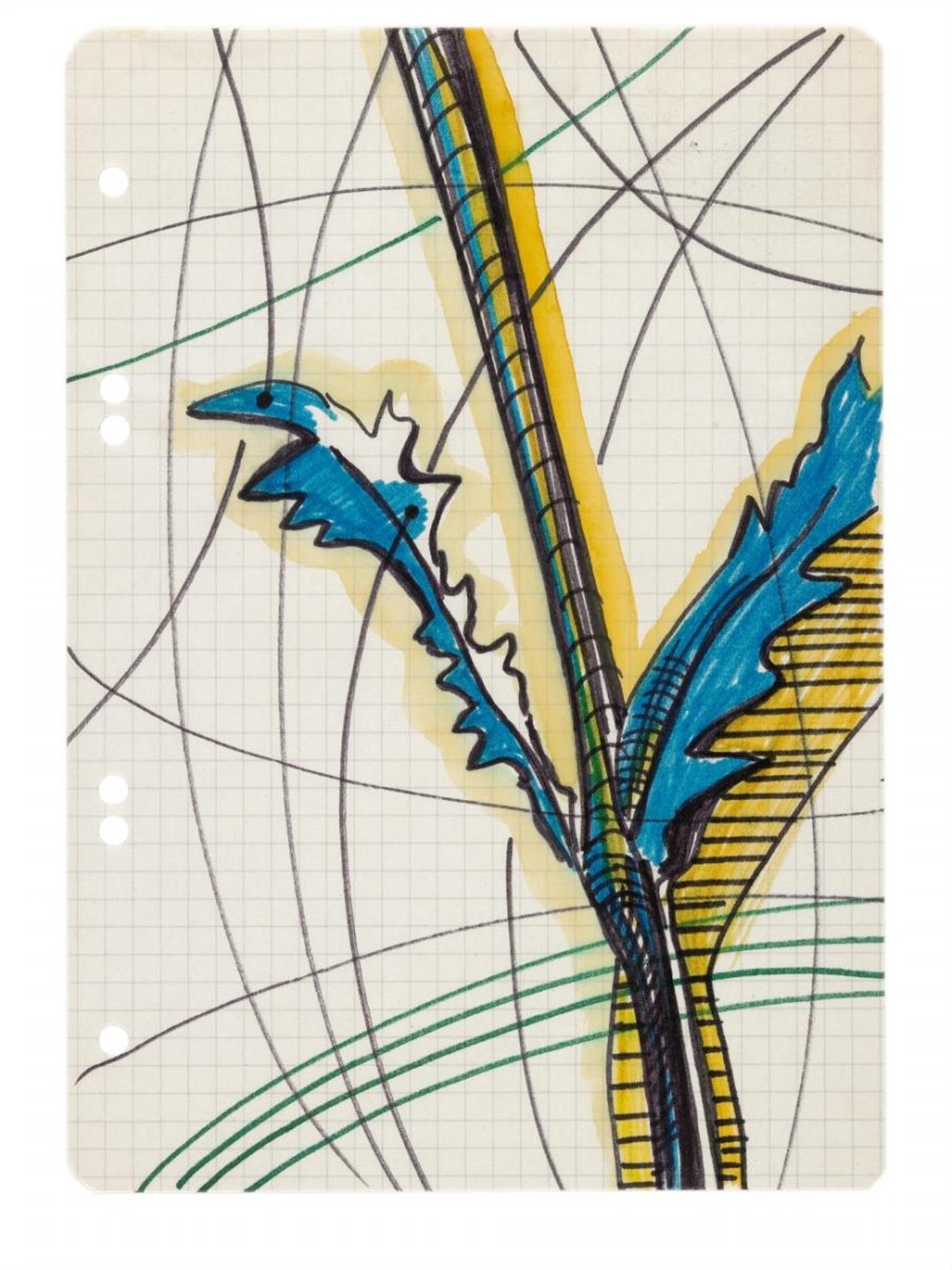 Sigmar Polke - Ohne Titel (Palme/Bambus) - image-1