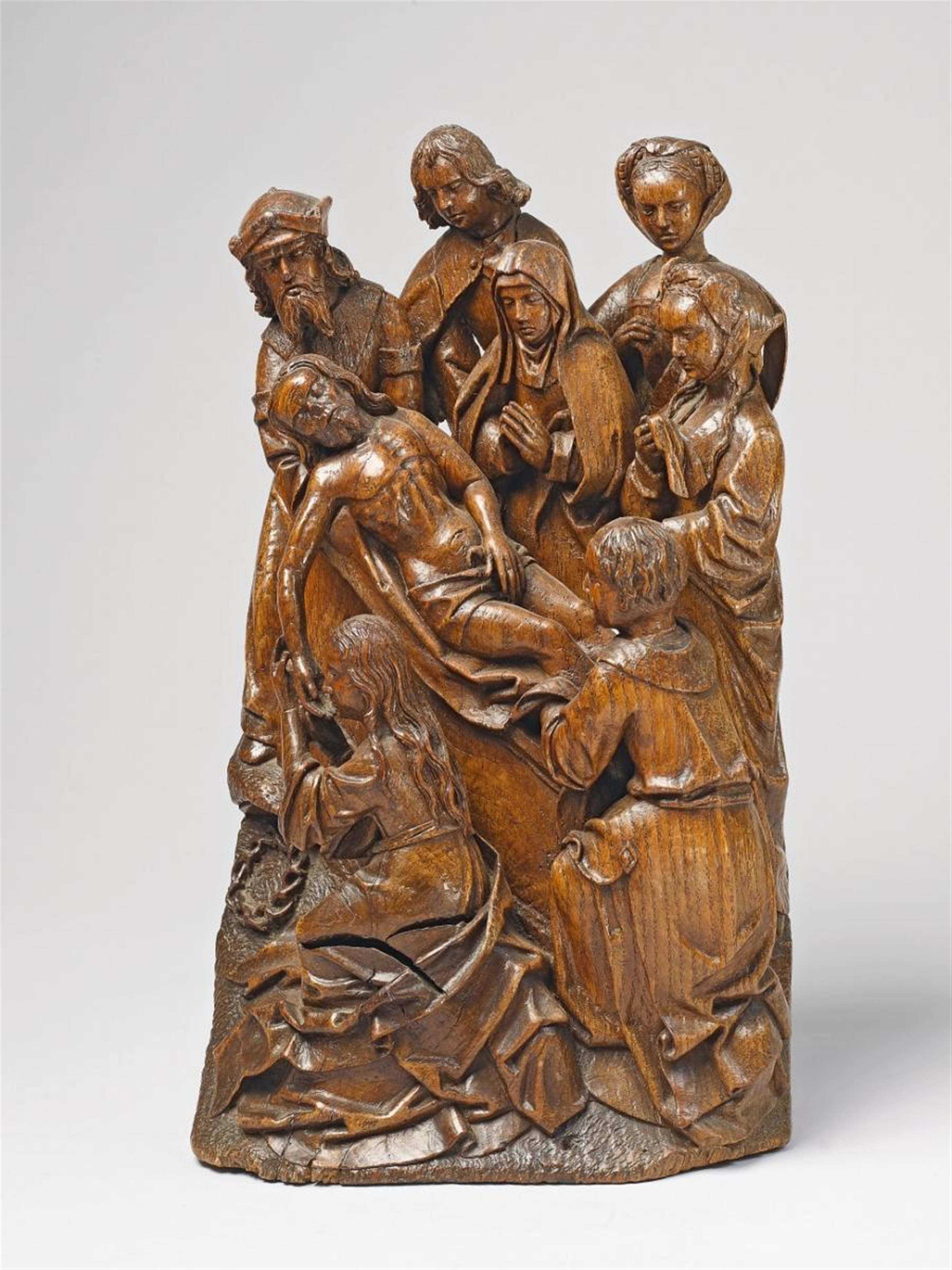 A carved oakwood relief of THE ENTOMBMENT - image-1