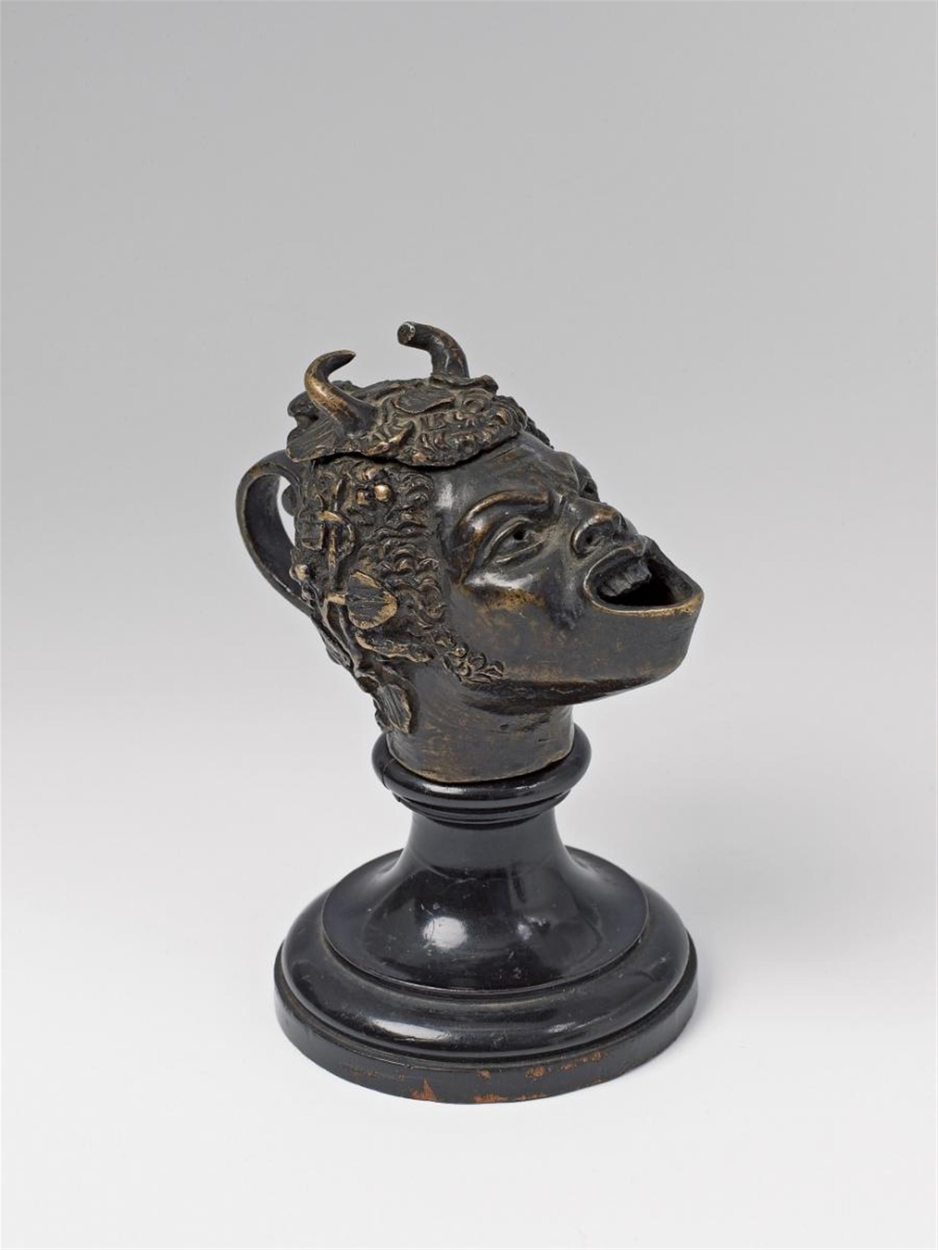 A bronze SATYR AS A OIL LAMP - image-1