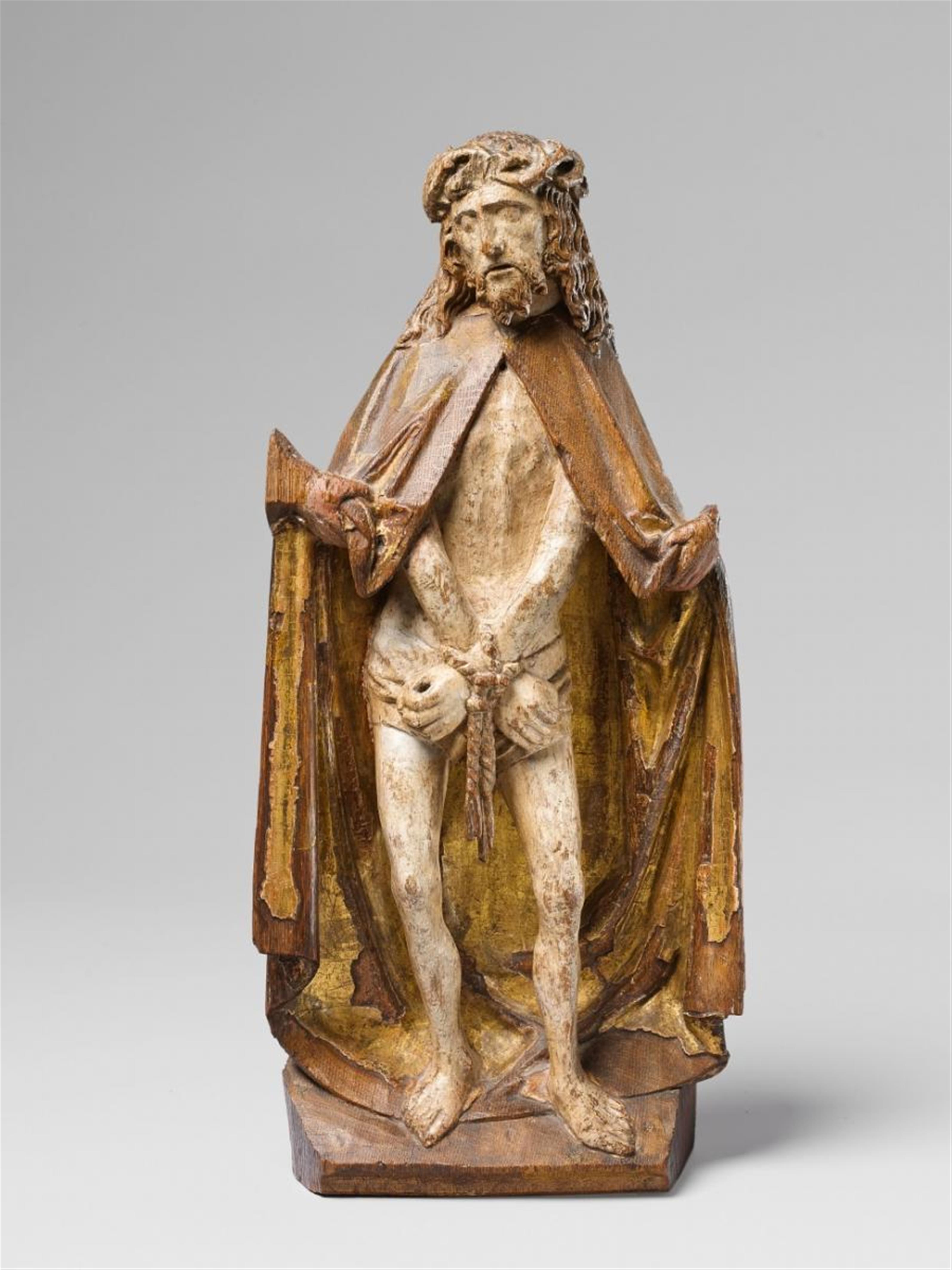 A WOOD FIGURE OF AN ECCE HOMO - image-1