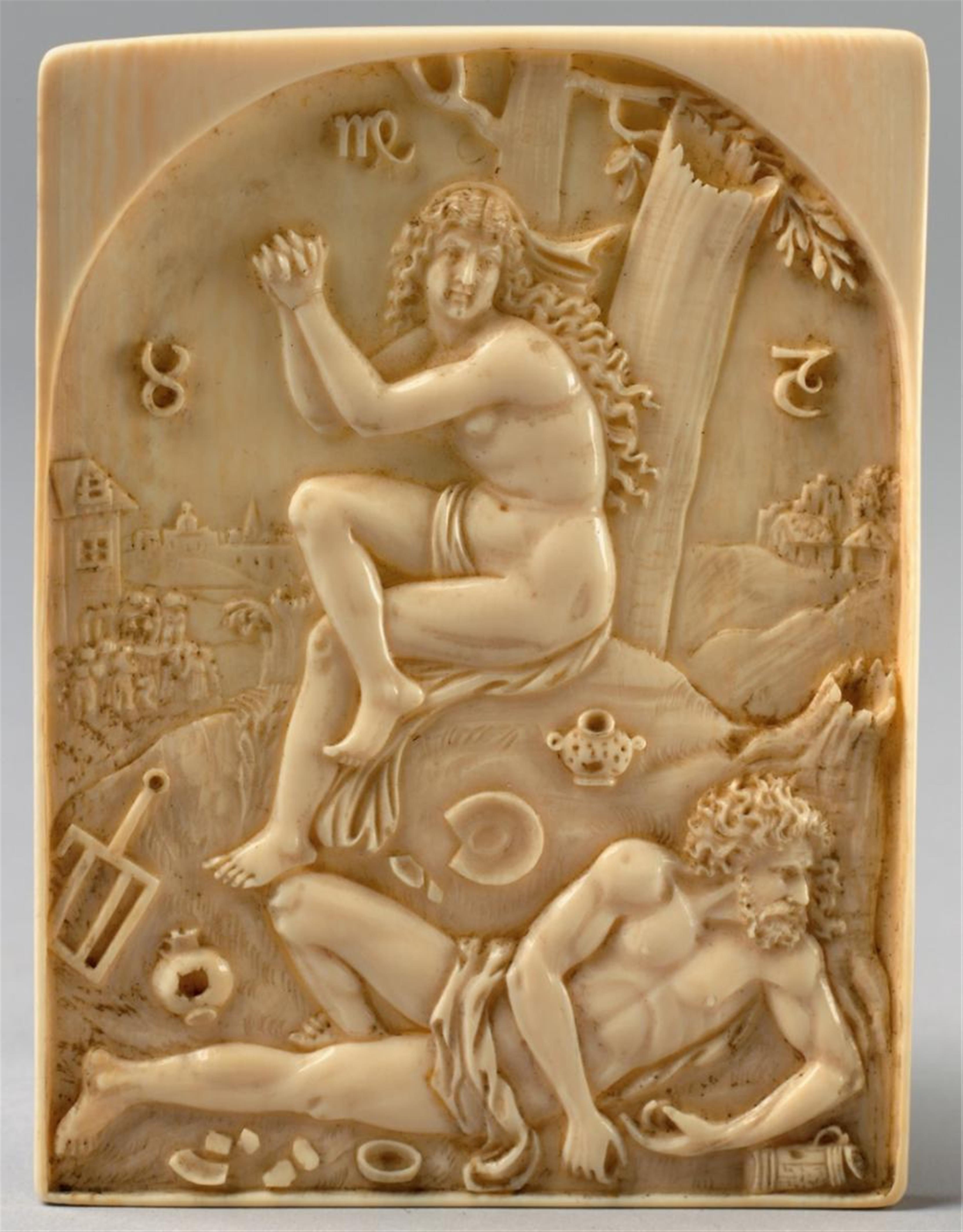AN IVORY FIGURE OF AN ALLEGORY OF MELANCHOLY - image-1
