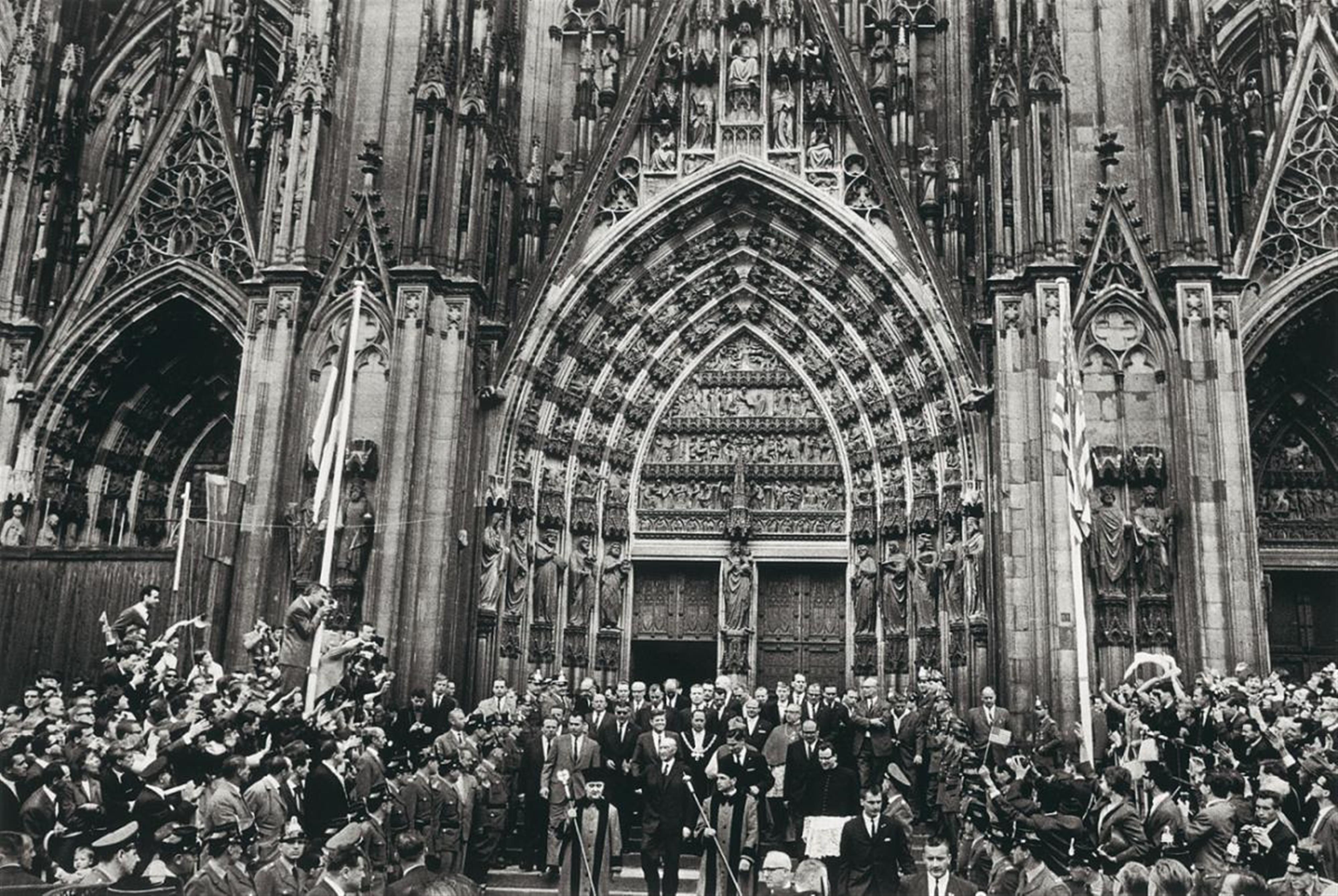 Guido Mangold - J.F. Kennedy and K. Adenauer after the service in front of Cologne Cathedral - image-1