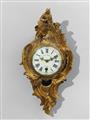 A French Louis XV period gilt bronze cartel clock - image-1