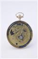 A Louis Philippe tri-colour gold demi-savonette pendant watch. - image-3