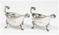 A pair of George III London silver sauceboats. Marks of William Skeen, 1767. - image-1