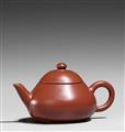 A globular Yixing teapot and cover. 18th century - image-1