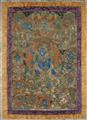 A Tibetan thangka of Vajrapani. Gouache and gold paint on cloth. Early 19th century - image-1