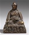 A bronze figure of Padmasambhava. Nepal. 18th century - image-1