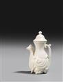 A rare small blanc-de-Chine phoenix-form ewer and cover. Impressed mark He Chaochun. Dehua. Kangxi period (1662–1722) - image-1