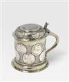 A rare Sorau/Lusatia silver partially gilt tankard. Set with coins dated between 1535 and 1714. Engraved with the monogram 'M.E.V.W.G.V.H'. Unidentified maker's mark 'IGN', ca. 1720 - 40. - image-3